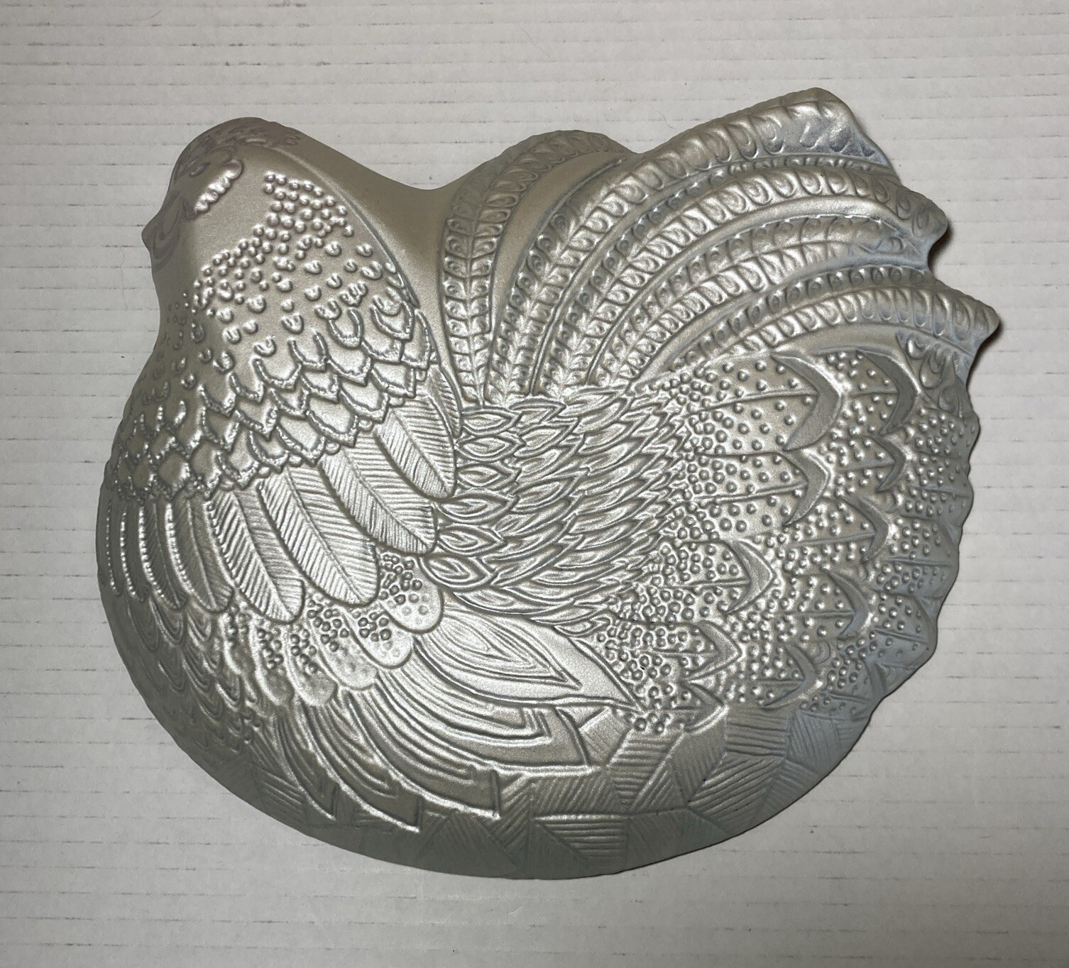 Farmhouse Rooster Metallic Glass Home Decor Platter Country Living