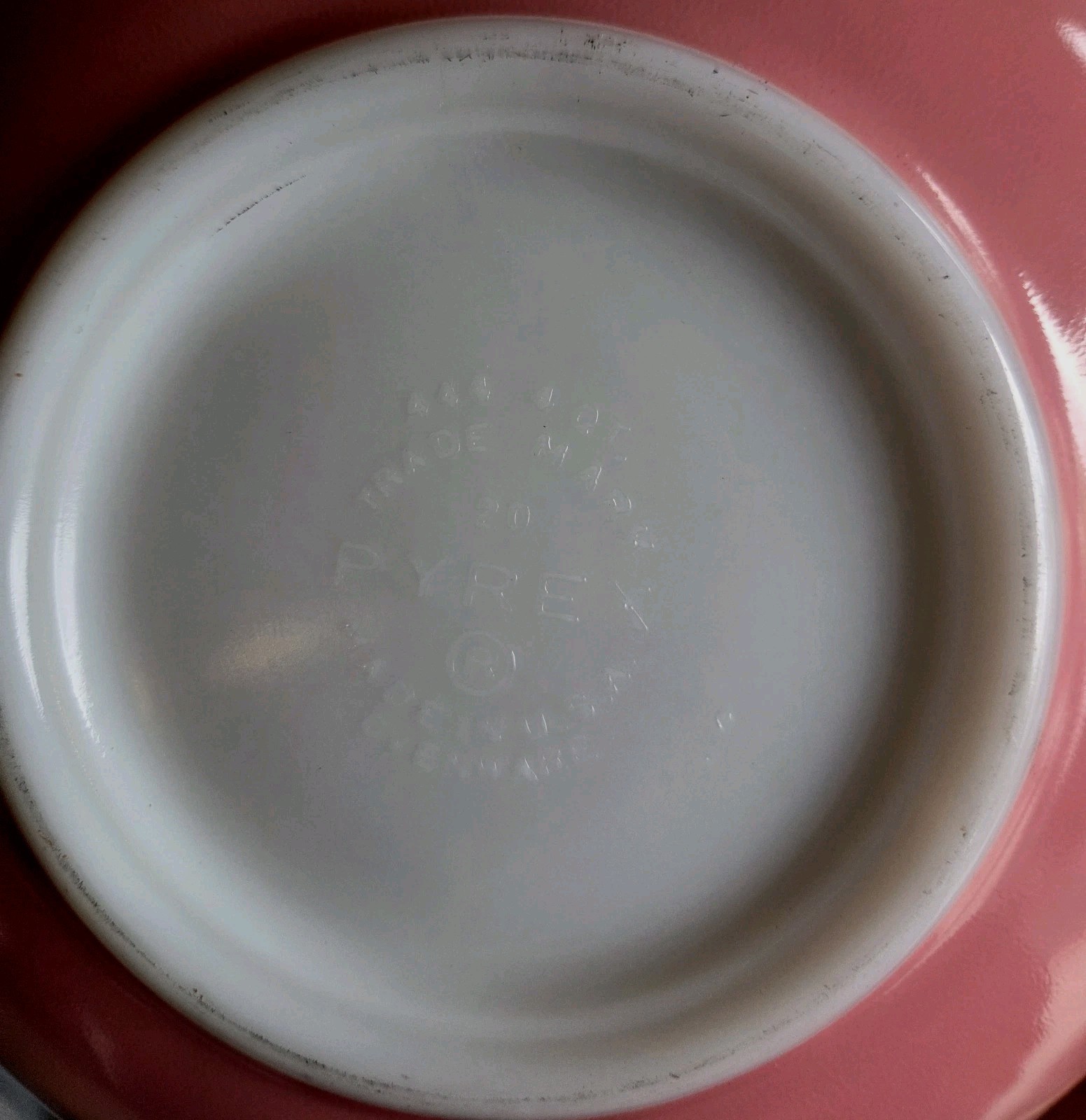 Vintage PYREX Pink Gooseberry 4 Qt Cinderella Mixing Bowl #444
