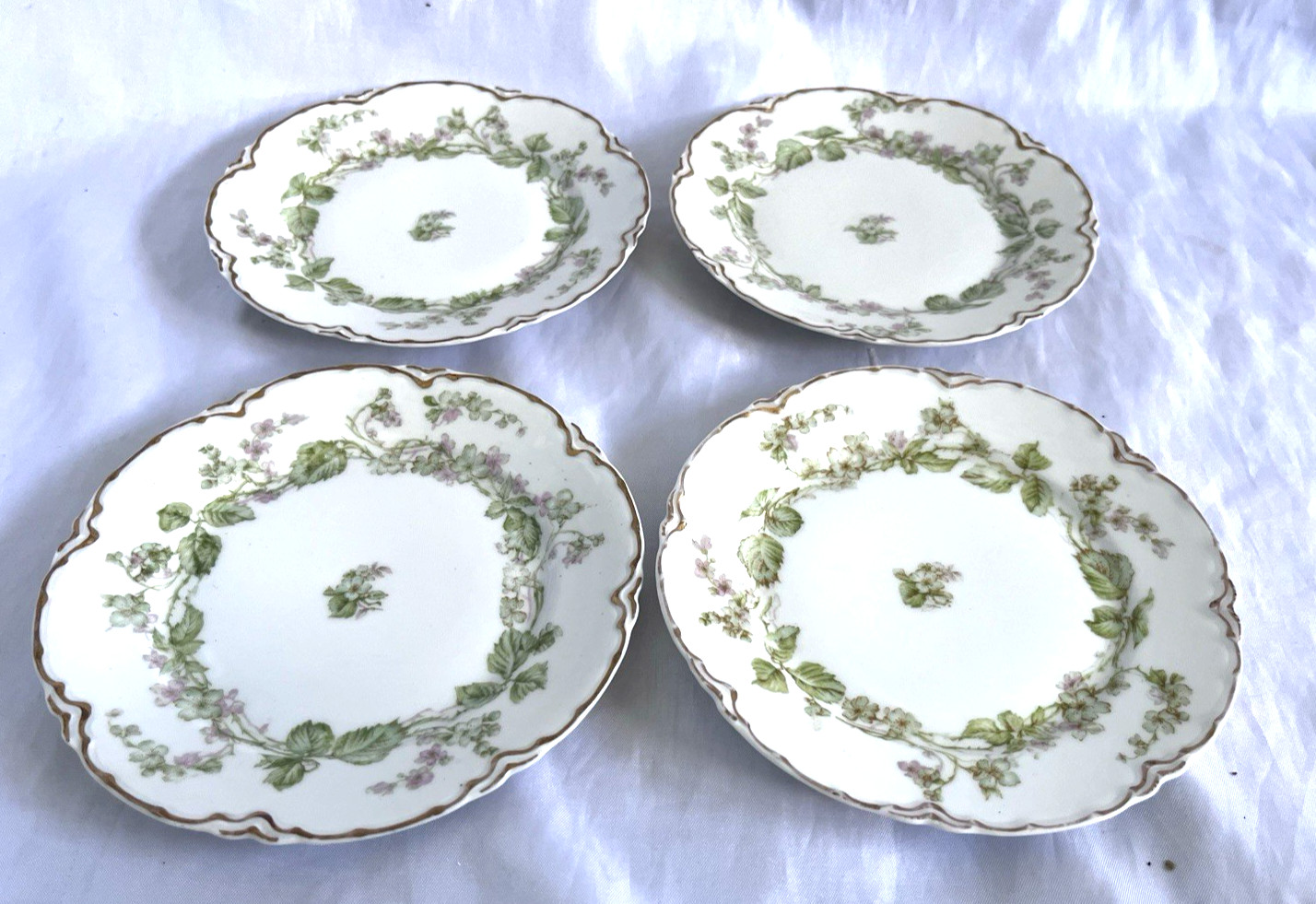 HAVILAND Limoges Charonne lot of four bread & butter plates. Limoges. Floral.