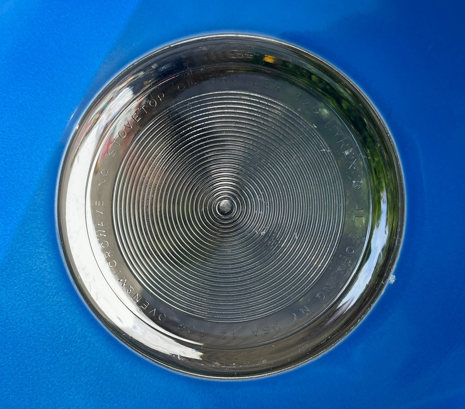 Vintage PYREX 326 Cobalt Blue Clear Bottom Mixing Bowl 4L 11 3/4 inch