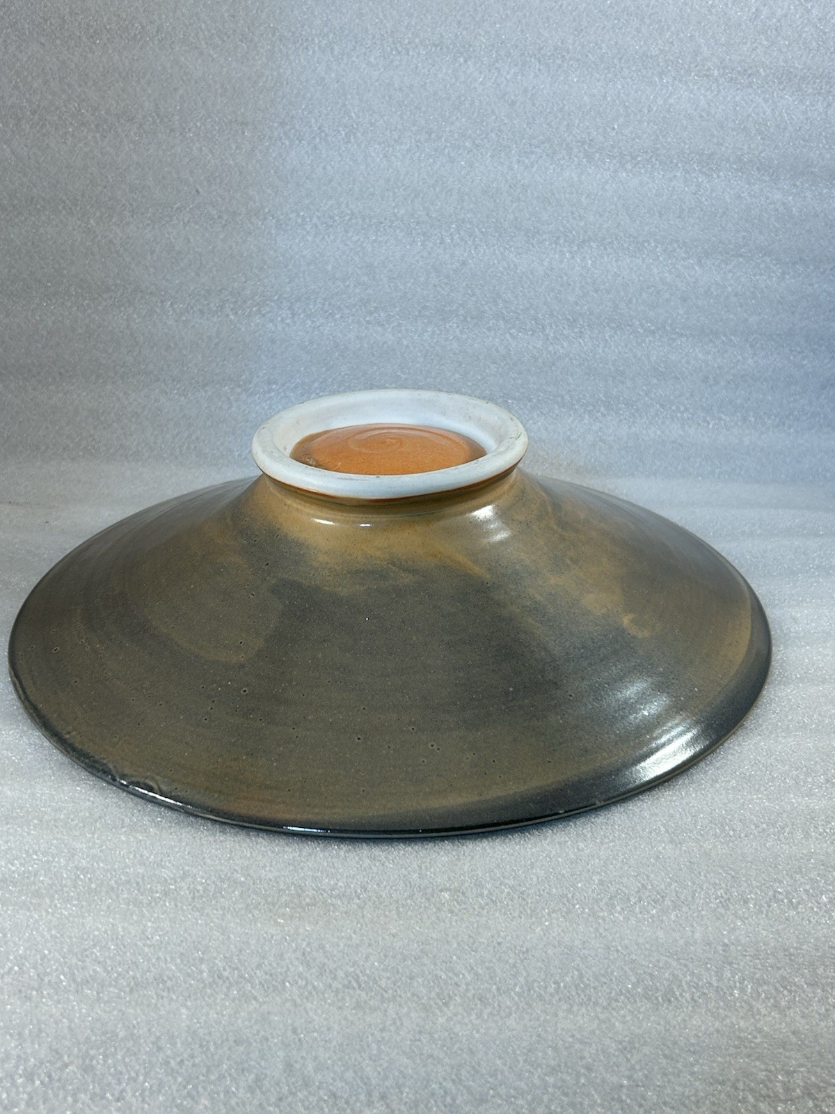 Signed Art Modern Beta Fish Ceramics Pottery Decorative Serving Bowl Platter