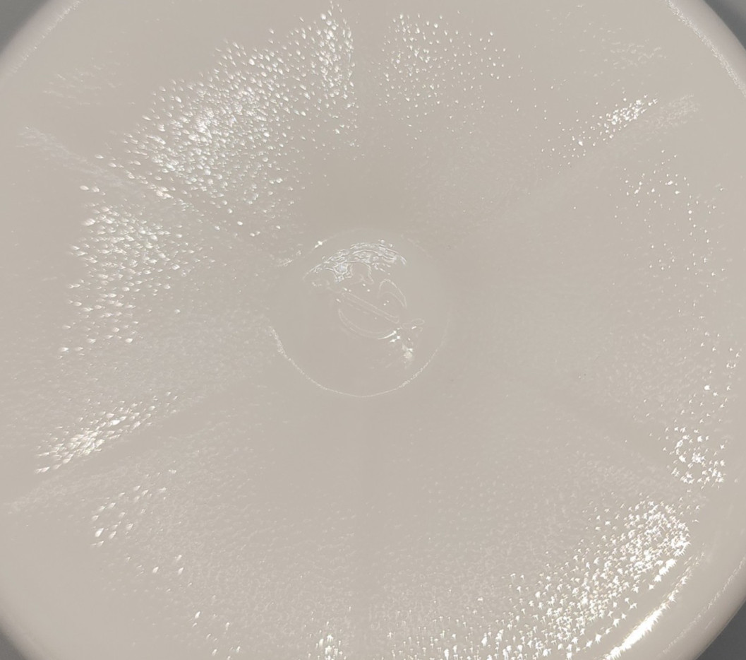 Vtg Indiana Glass Milk Glass Covered Candy Dish Octagon Pedestal Harvest Grape