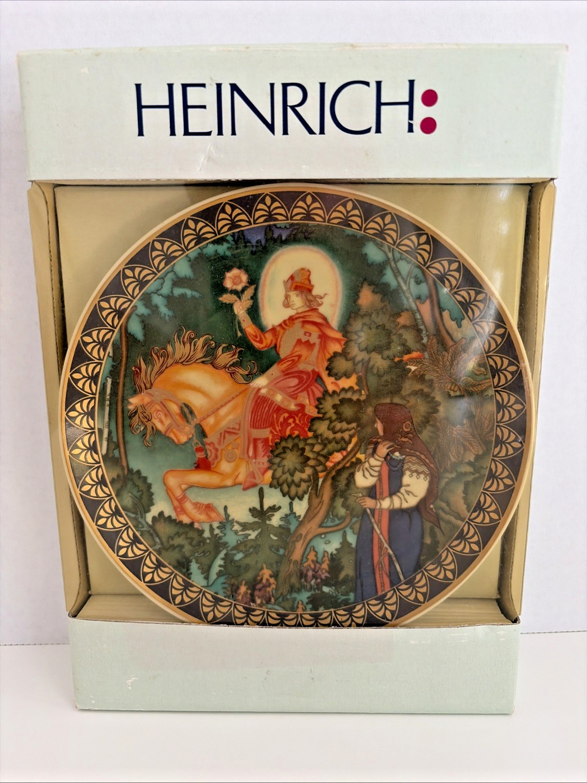 Heinrich Villeroy & Boch – The Red Knight Russian Fairy Tales Plate ~ W. Germany