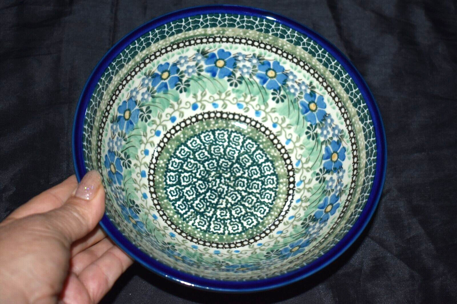 UNIKAT Ceramika Artystyczna TERESA LIANA Polish Pottery Serving Bowl