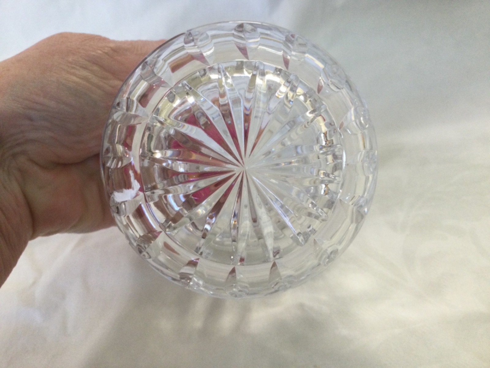 Crystal Egg Shaped Trinket Dish Easter Candy Jar Clear Crystal