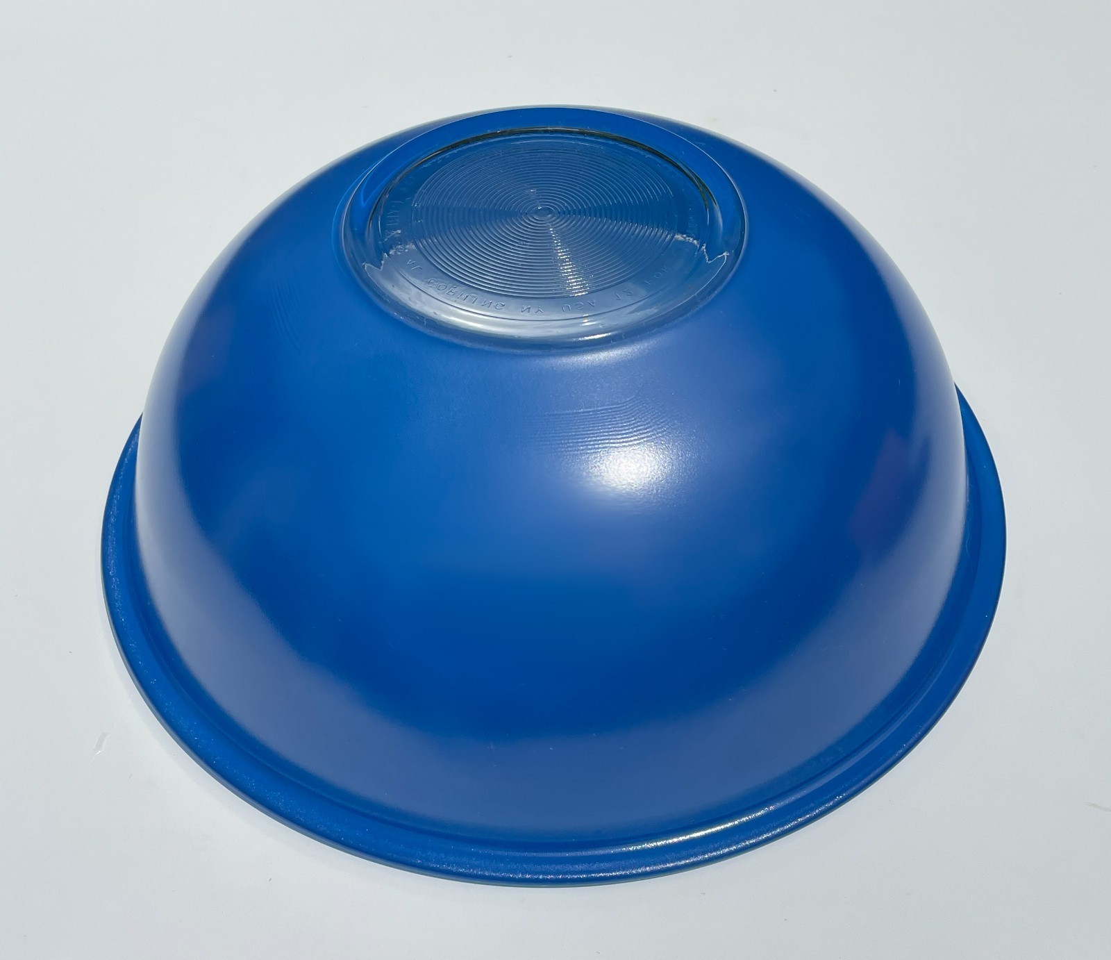 Vintage PYREX 326 Cobalt Blue Clear Bottom Mixing Bowl 4L 11 3/4 inch