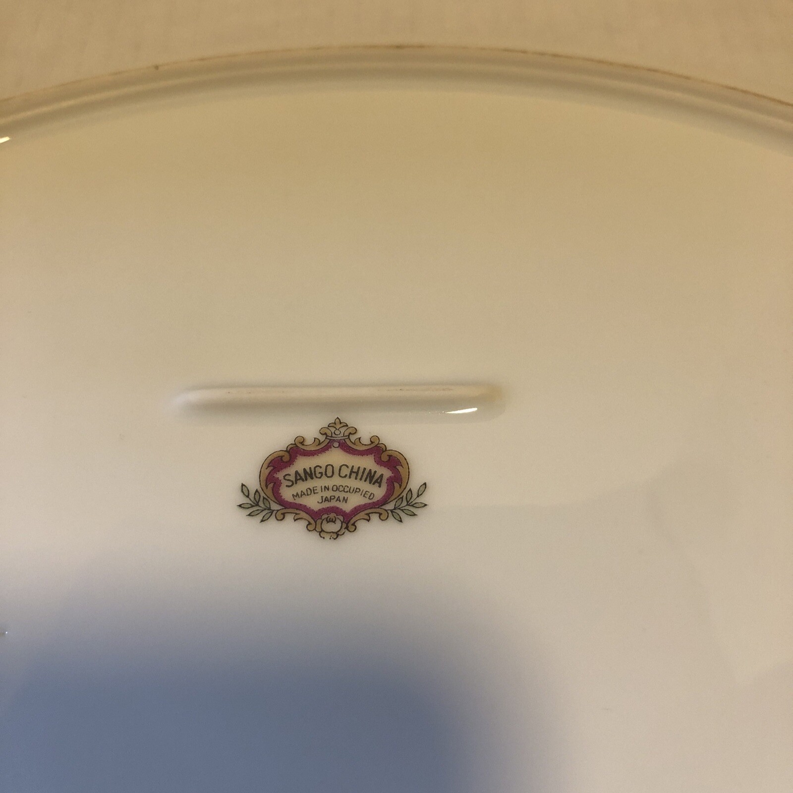 Sango China, San 28 12 1/8″ Oval Serving Platter, Made in Occupied Japan