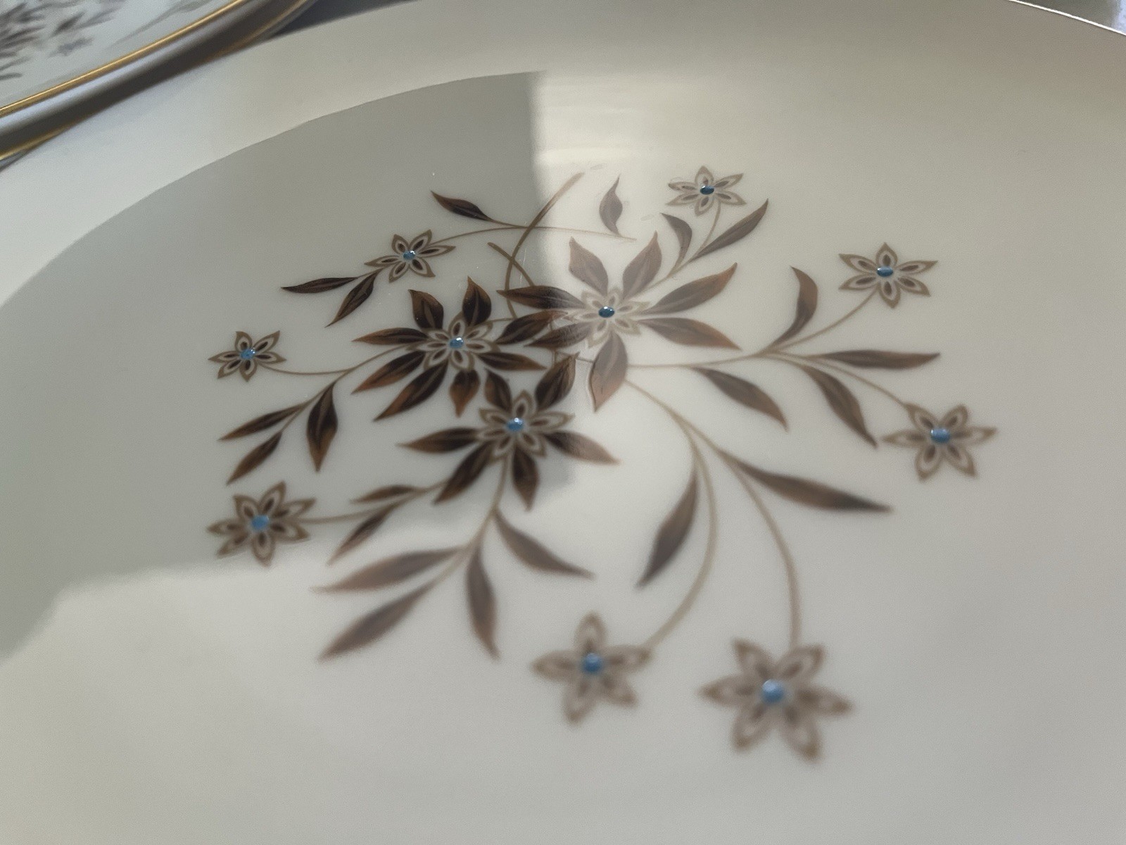 12 Lenox Starlight Salad Plate Set Vintage Flower Elegant Dining Dishes Retro