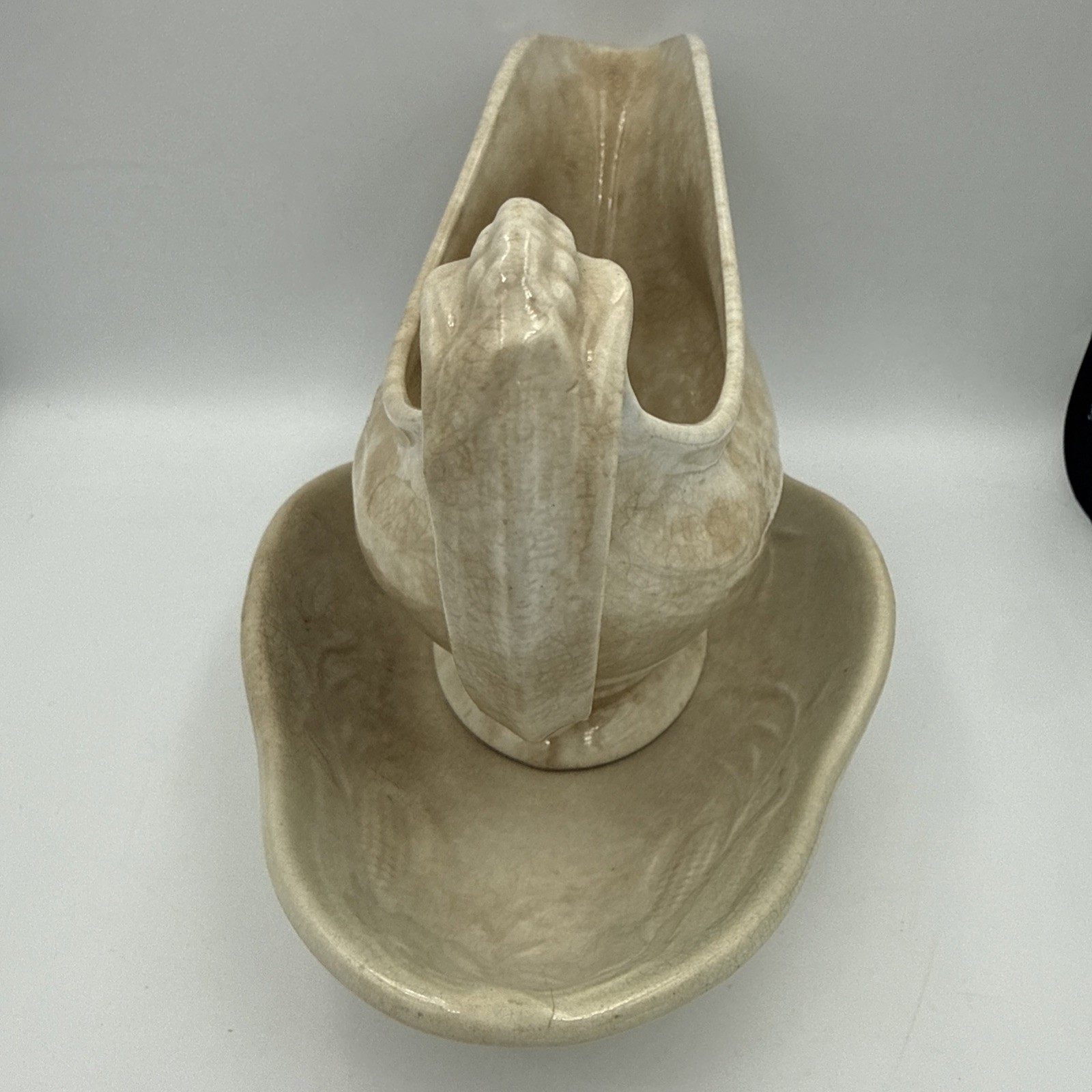 Wedgwood 1800’s Ironstone Ceres Wheat Corn Gravy Boat With 9” Underplate