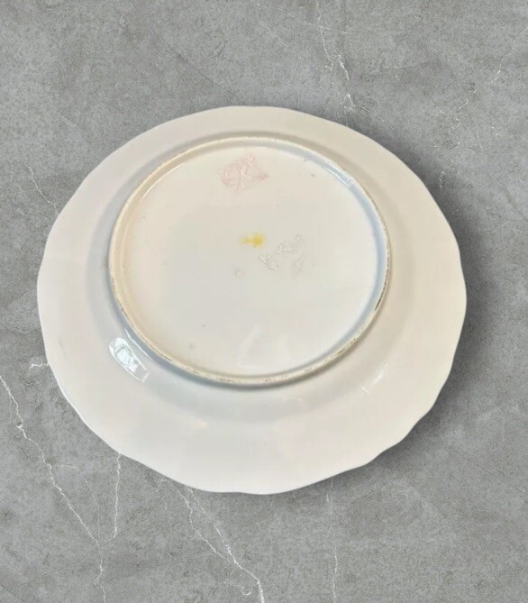 Weber Zeller Schwarze Katz Gold Rim Plates 7.75 Inch Wine , Black Cat Lot Of 4