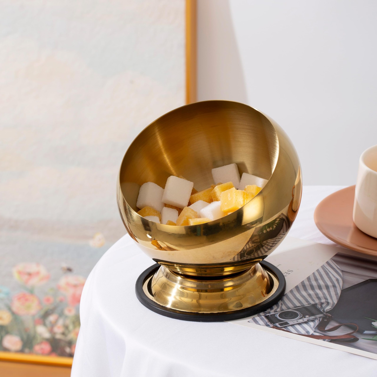 1 PCS Candy Bowl Sugar Container Dish For Office Desk Dispenser 5.5 Inch