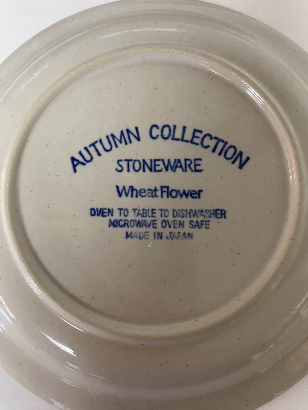 7 PcAutumn Collection Wheat Flowers Stoneware (4) 7.5″ Plates (3) 10.5” Dinner