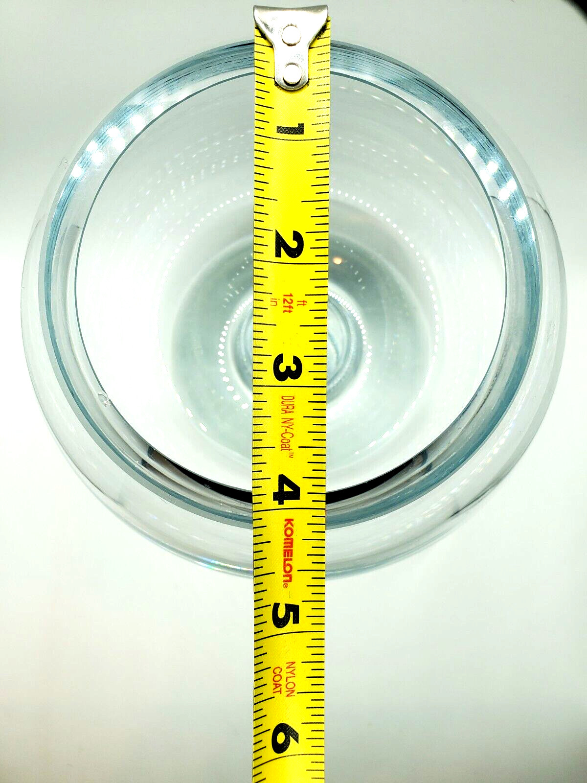 Modern Contemporary Crystal Bowl Vase Pedestal Clear Compote Beta Fish Floral