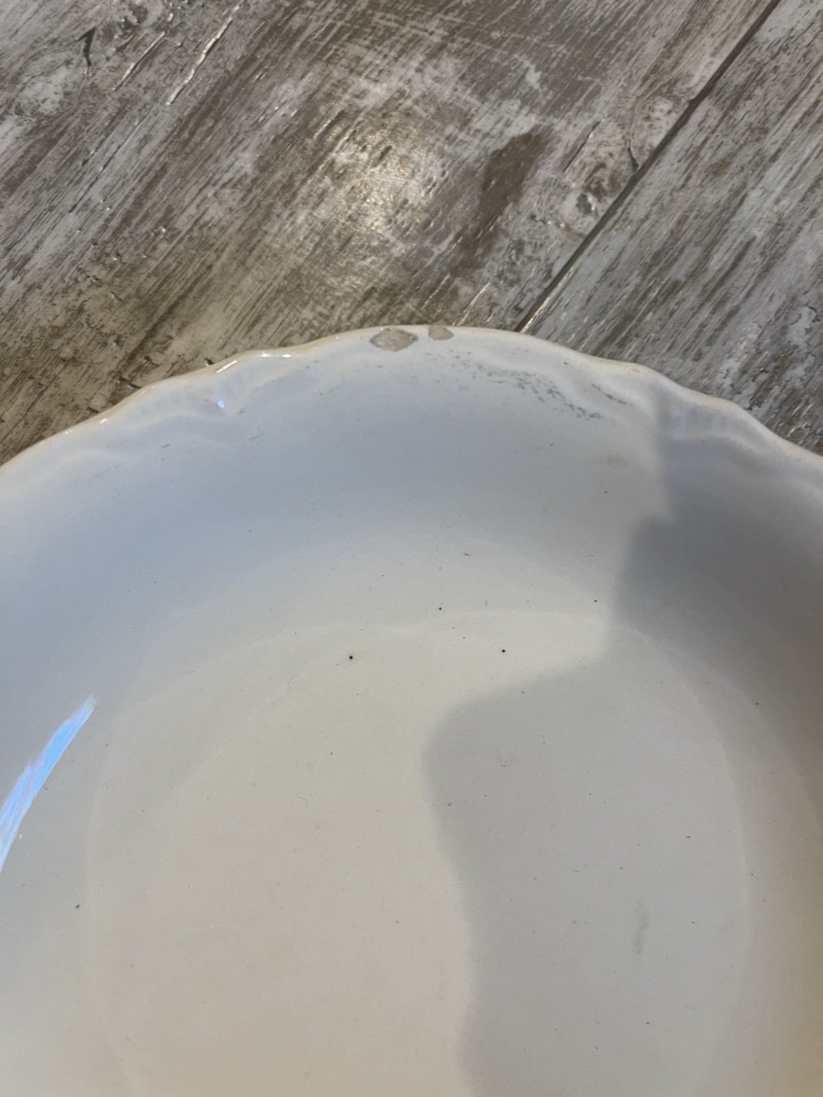 VTG Edwin Knowles Semi Vitreous Serving Bowl 8 1/4 Inches White