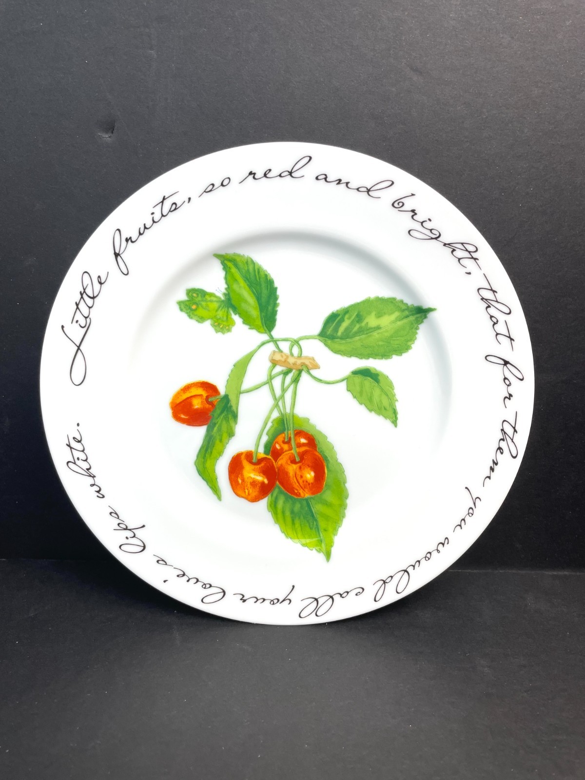 Set 4 WilliamsSonoma Orchard Suite Plates Fruit Design 7.75″ Japan Decorated USA