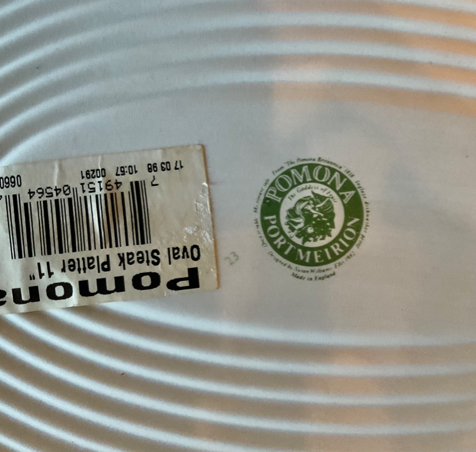 Portmeirion Pomona Oval Steak Platter 10.75” RED CURRANT New with Tag