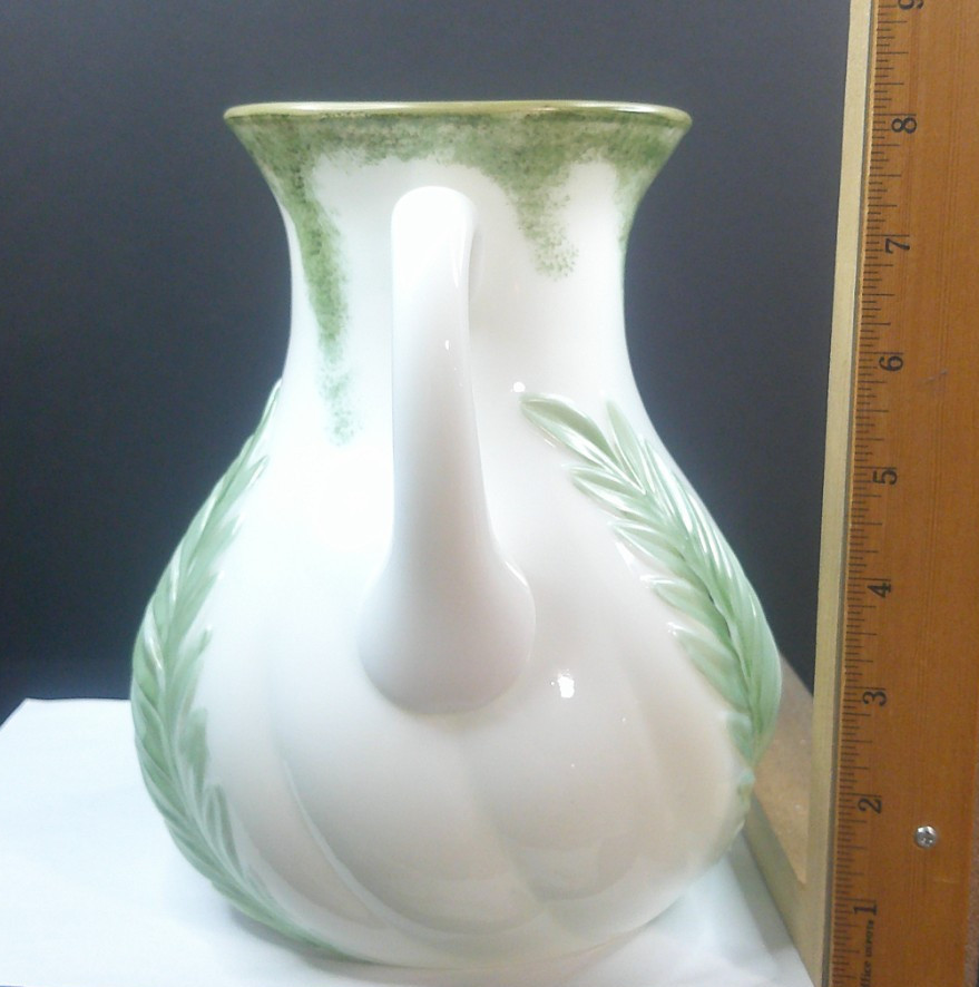 Single Leaf Swirl, Bonita Glass Co, Pitcher & Tumbler, EAPG, c1899, USA, ExCd