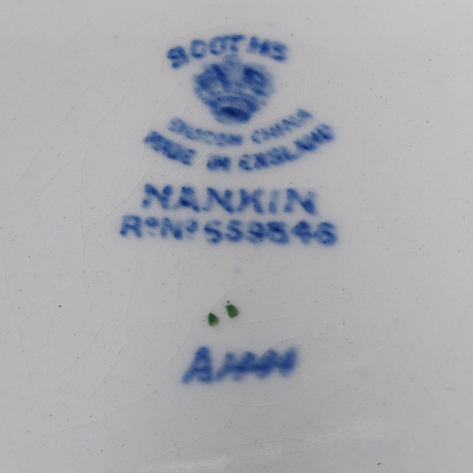 Booths England Set 4 Antique Divided Dinner Plate Porcelain Nankin Pattern 10.5″