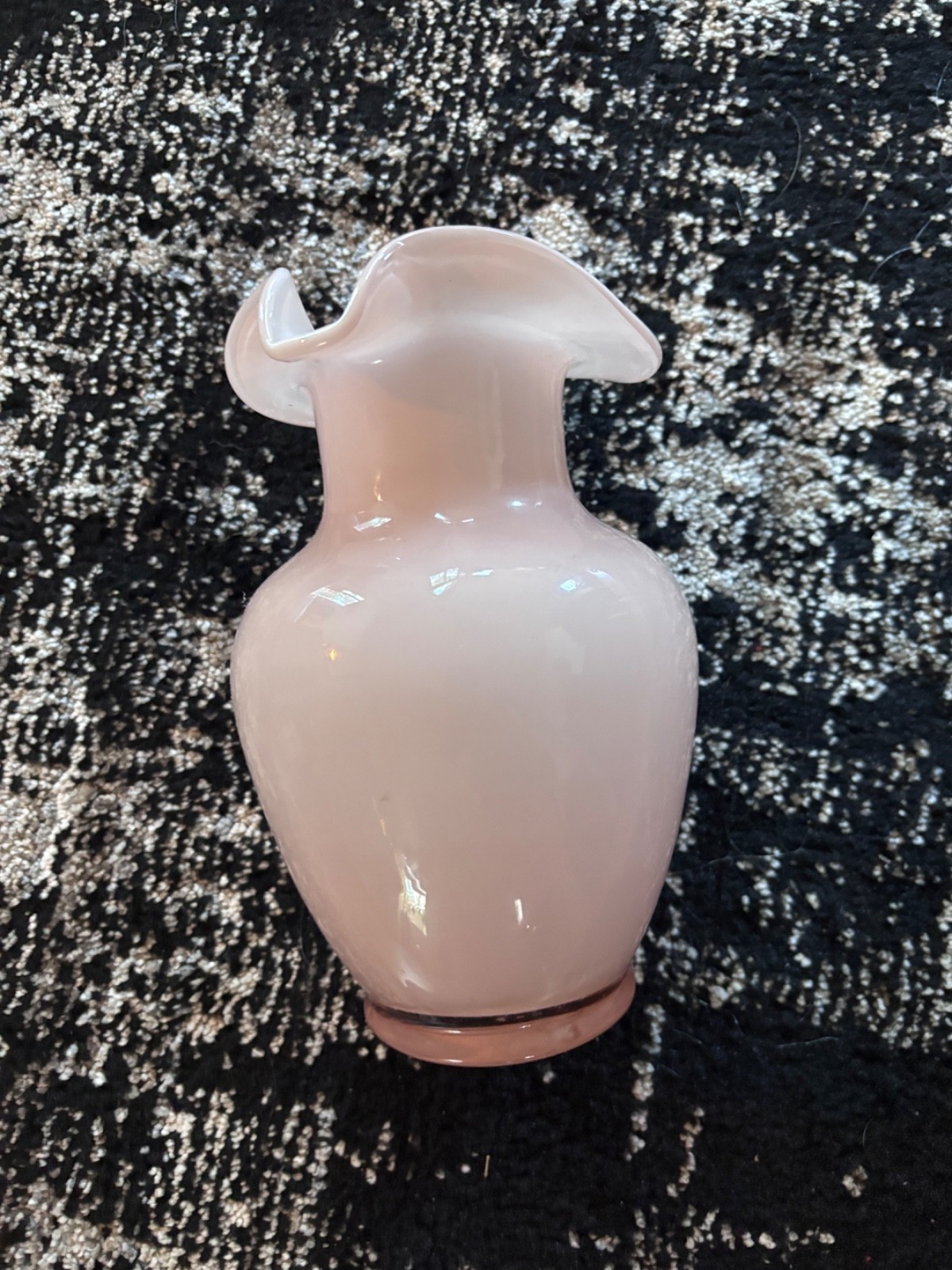 Vintage Peach Blush Glass Pitcher