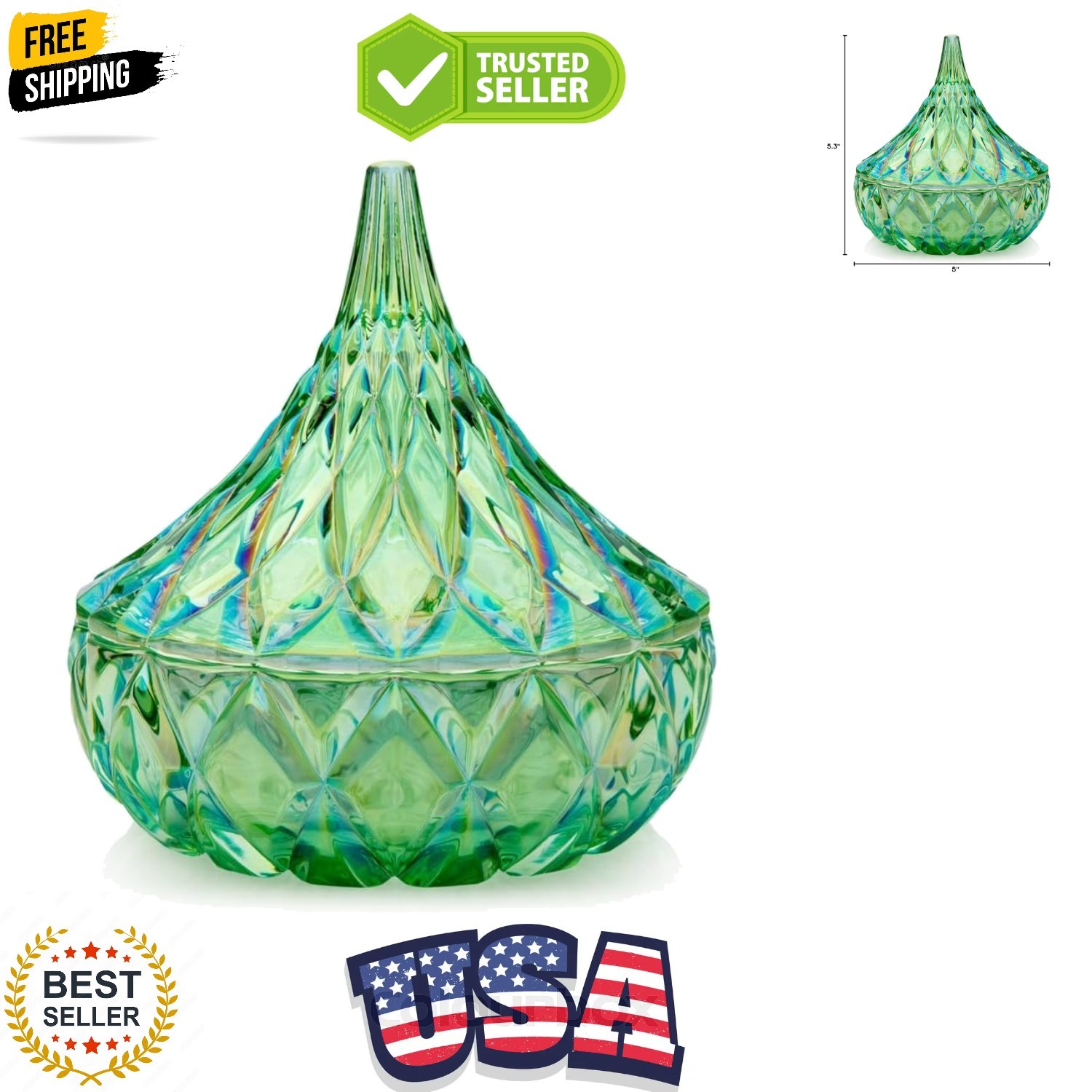 Versatile Hershey Candy Dish – Decorative Crystal Bowl for Gifts and Gatherings