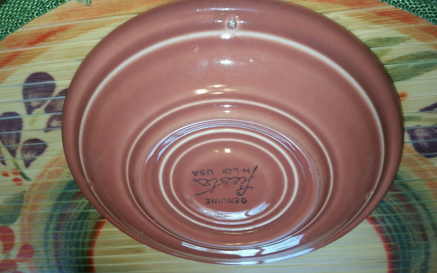 VINTAGE FIESTA 1950’s ROSE TEACUP & SAUCER SET (1951-1959) EXCELLENT CONDITION