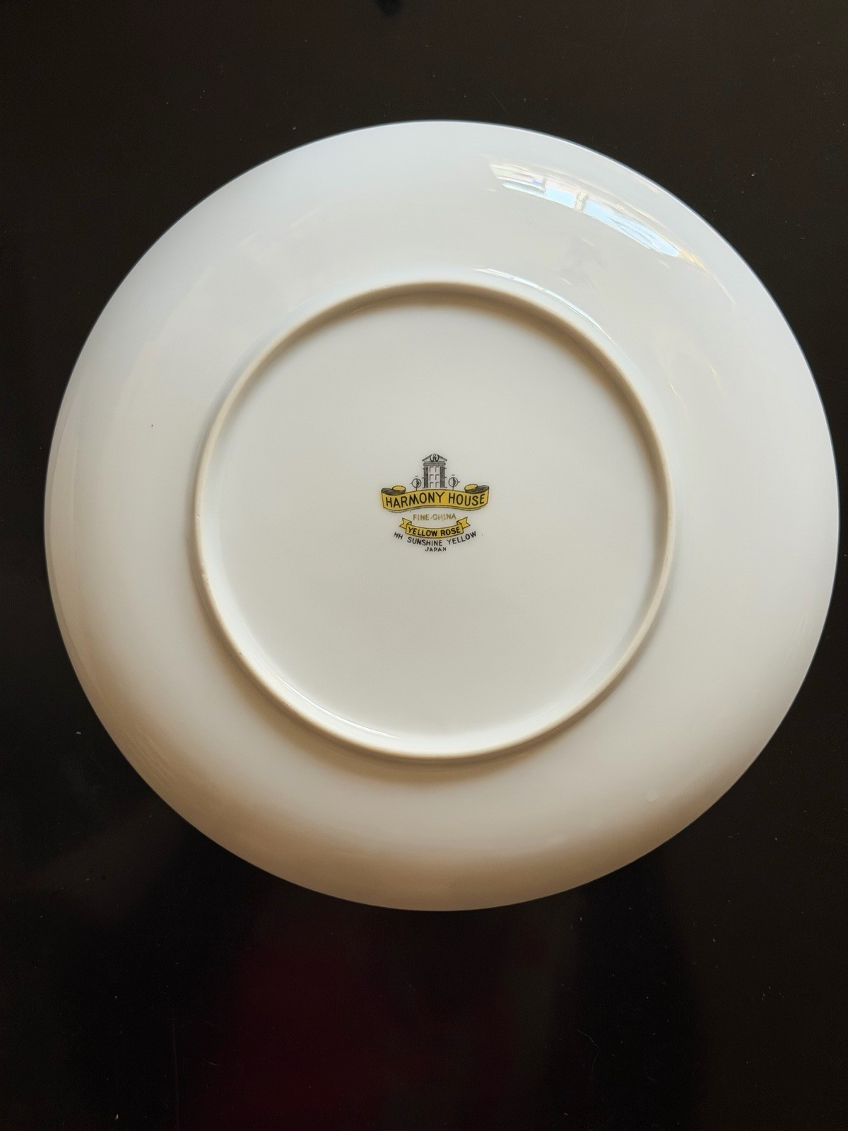 Harmony House Fine China Yellow Rose HH Sunshine Yellow Plate Set, Japan