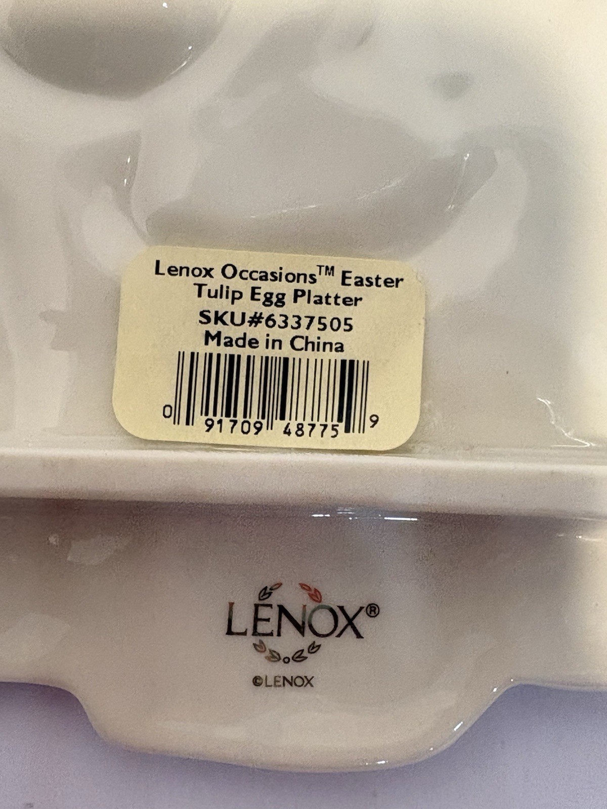 Lenox Occasions Easter Tulip Egg Platter  # 6337505