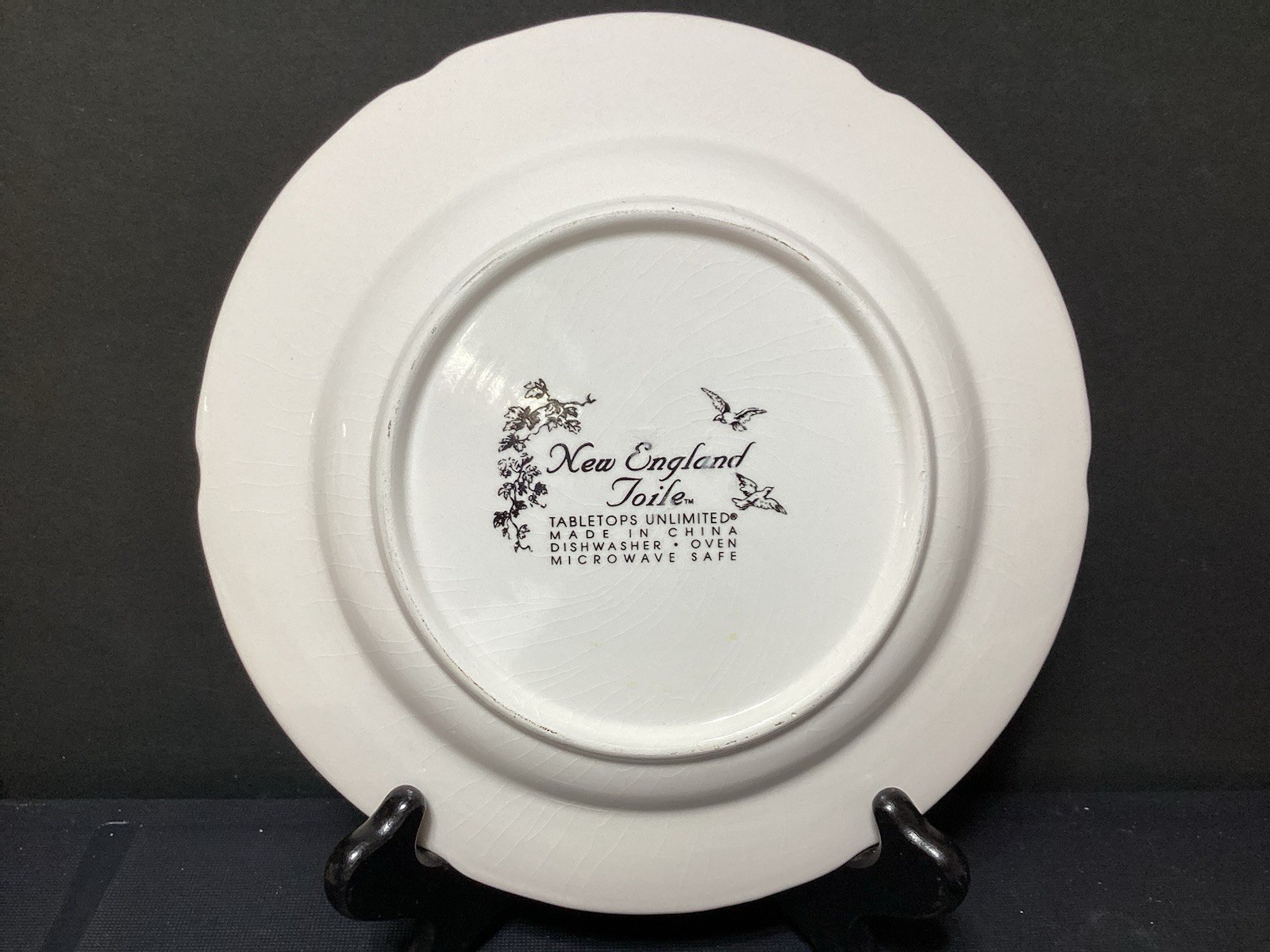 TABLETOPS UNLIMITED NEW ENGLAND TOILE Harvest Salad Plates (J23-112025-000s)