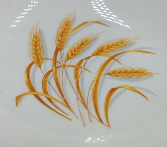 Set of 4 Homer Laughlin Golden Wheat Berry Dessert Bowls 22K Gold Trim USA READ