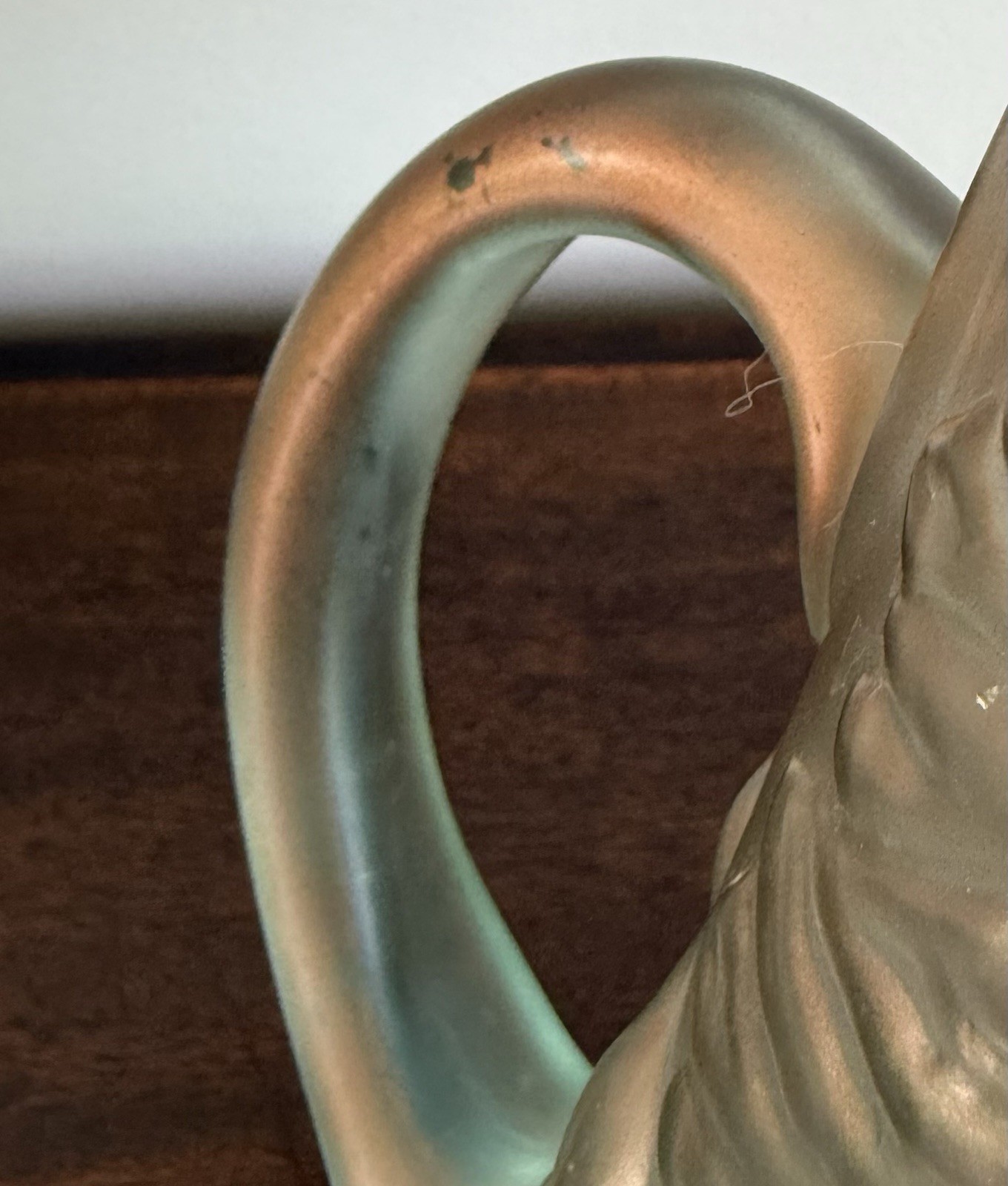 Vintage Ittala Frutta Green Opalecent Tall 9 3/4” Pitcher, Pre Owned.