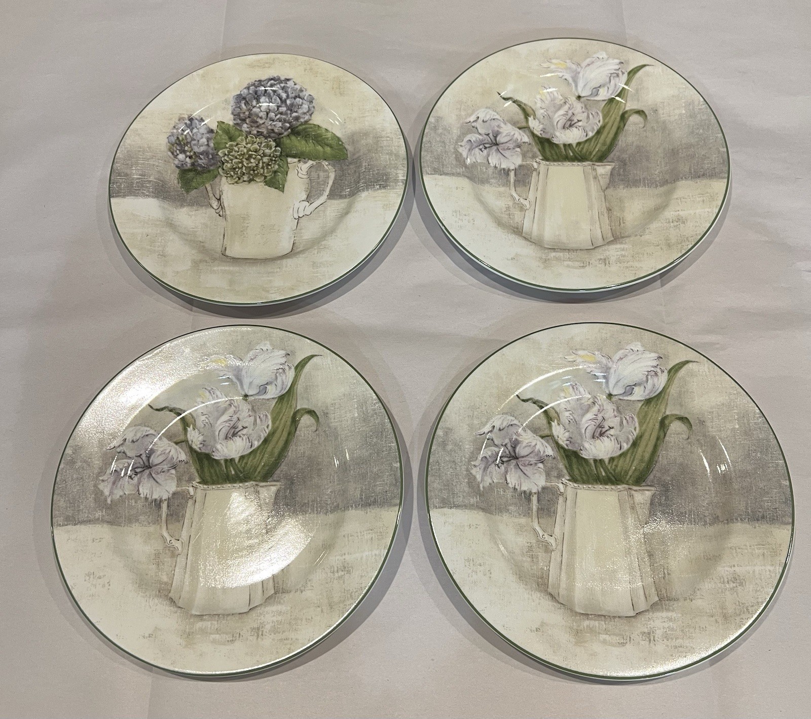 American Atelier Vintage 8” Porcelain China Salad Plates Set of 4 Or Replacement
