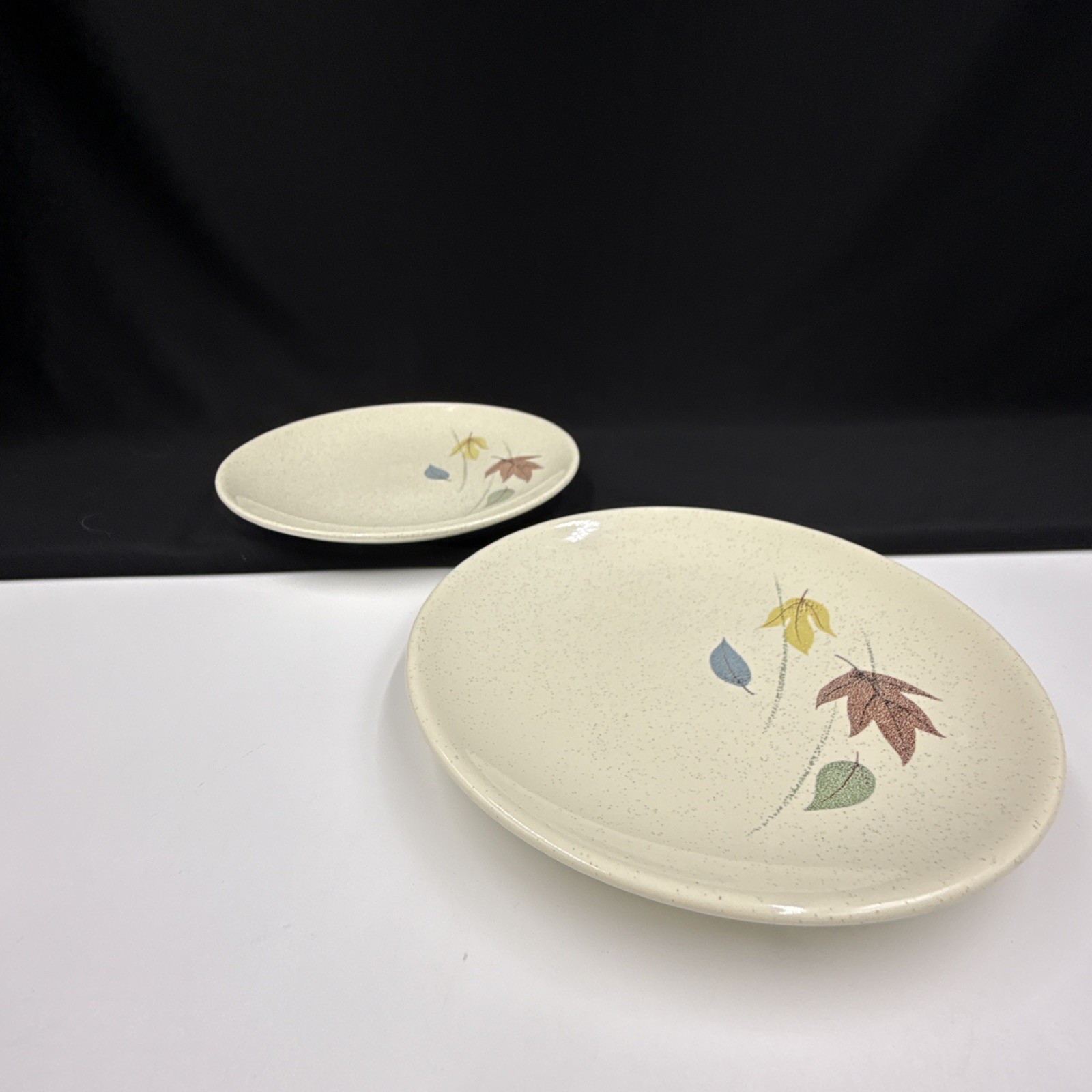 FRANCISCAN AUTUMN LEAVES Set Of (2) 6 1/2” Bread & Butter Plates •PRISTINE•