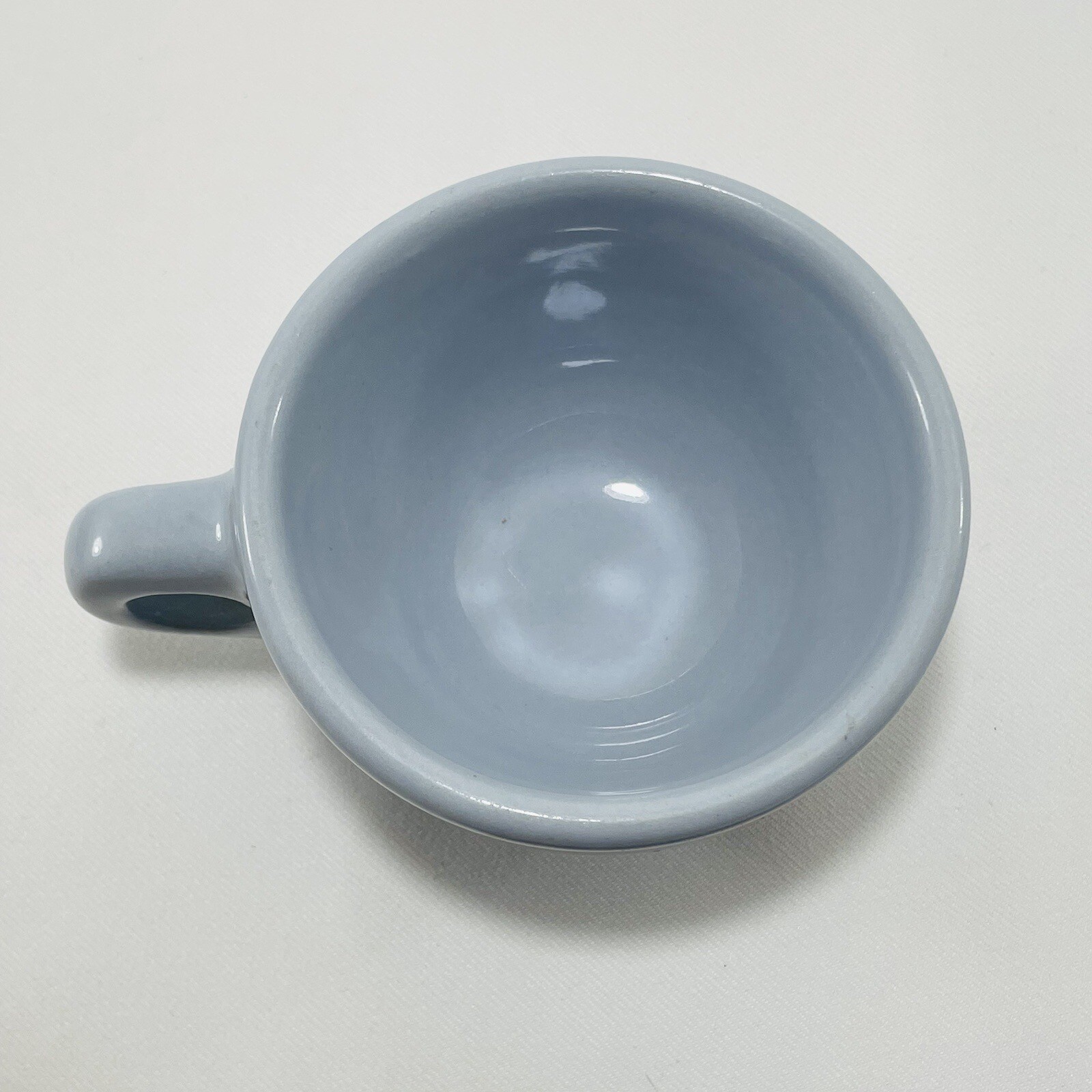 Buffalo USA China Lune Teacup Cup Espresso K12 Blue Small Short Wide Restaurant