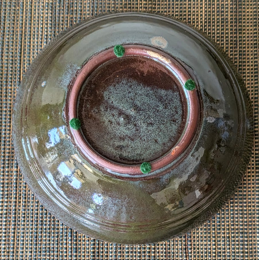 Large Hand Thrown Glossy Glazed Studio Pottery Bowl