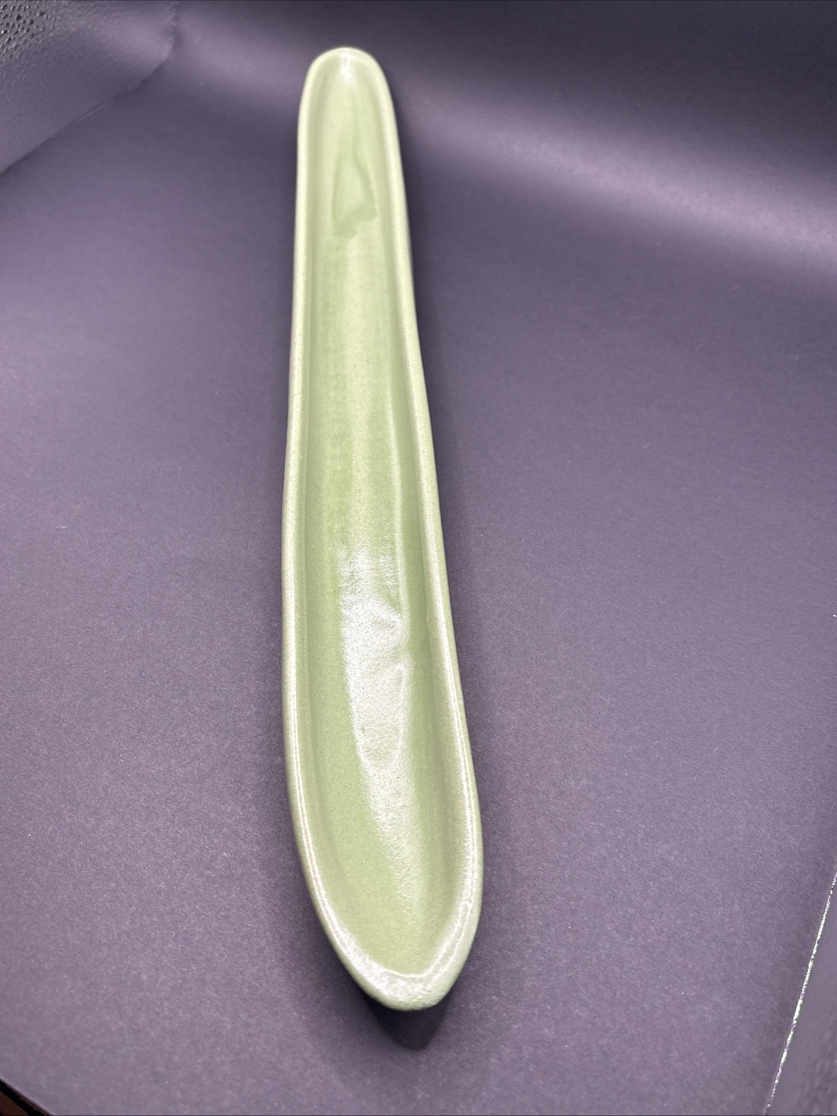 Vintage Signed 16″ Carnevale McCarty “Memphis” Sage Green Olive Boat