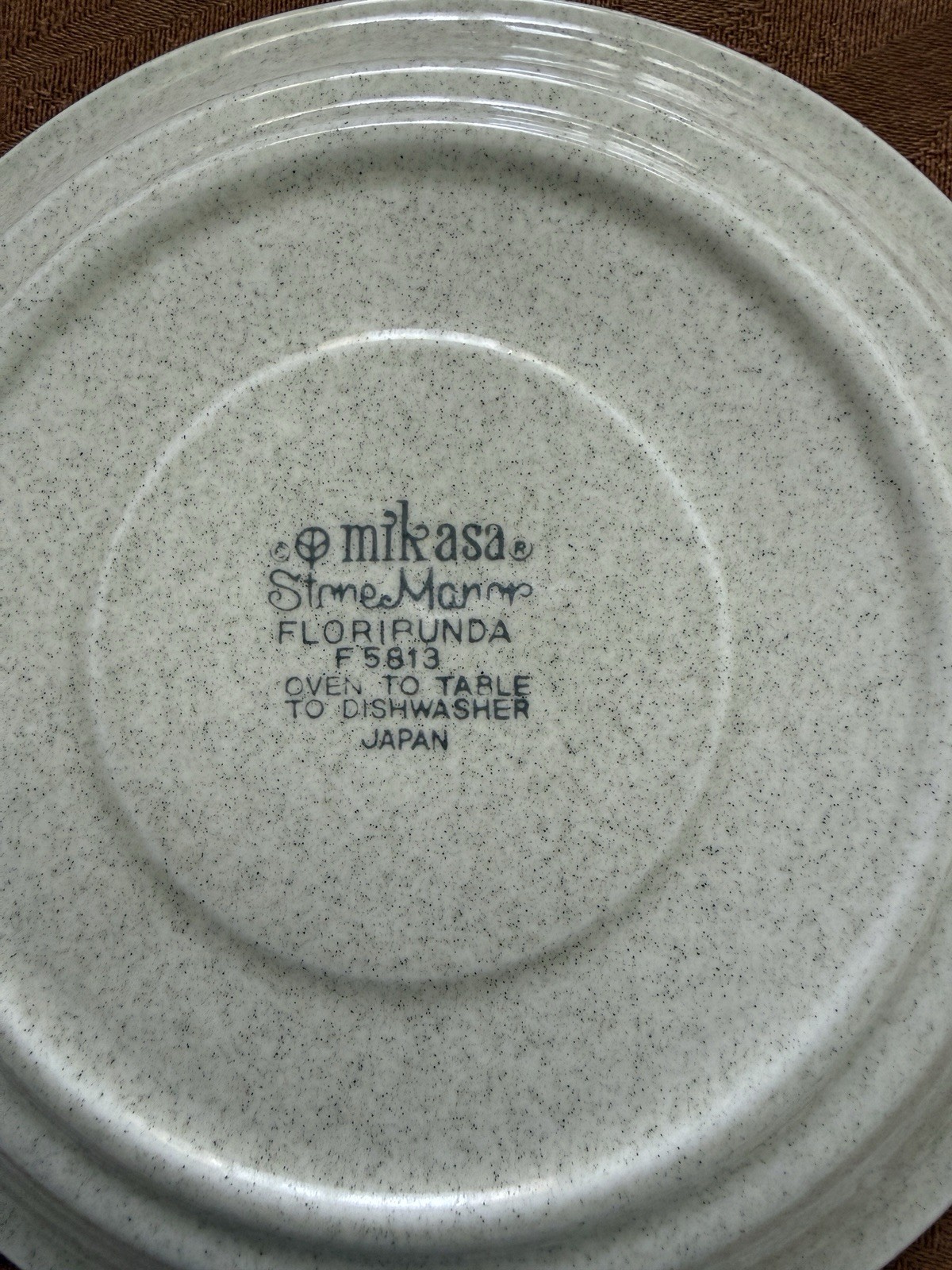 Vintage Mikasa Stone Manor FLORIBUNDA Saucer F5813 Ironstone 6 1/2″ (6pc)