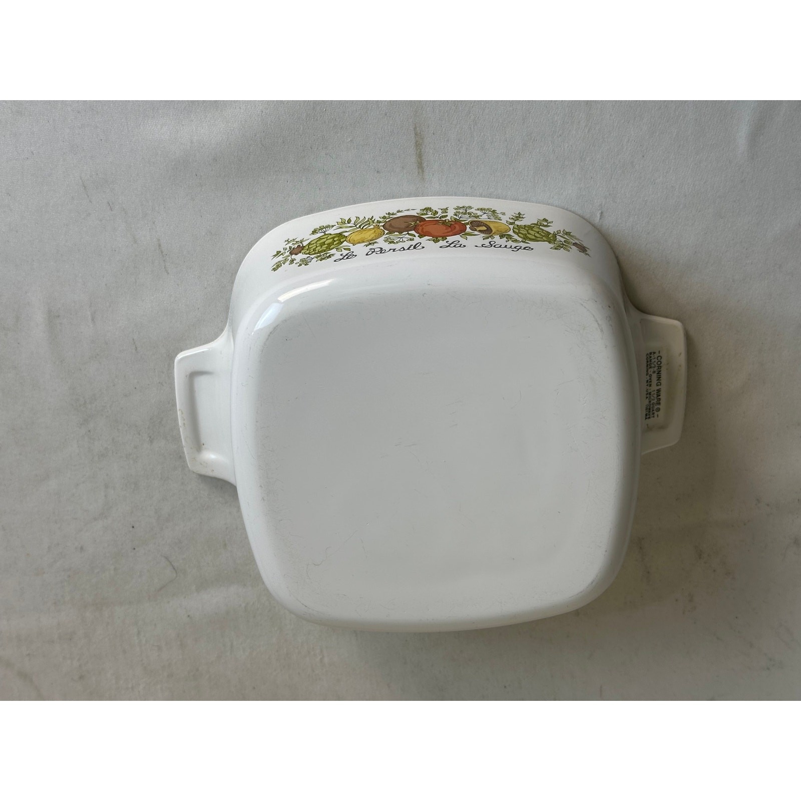 Vintage Coming Ware A-1 1/2-B Spice of Life 1.5 Qt Casserole Dish with Lid
