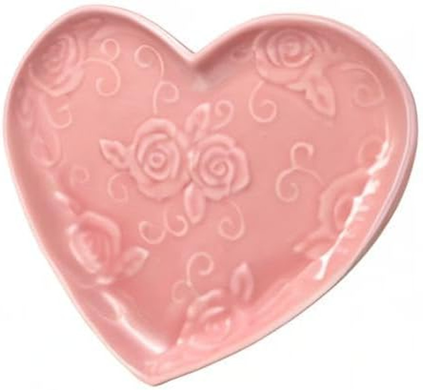 Pfaltzgraff Tearose Heart Salad Dessert Plate, 9″ Pink