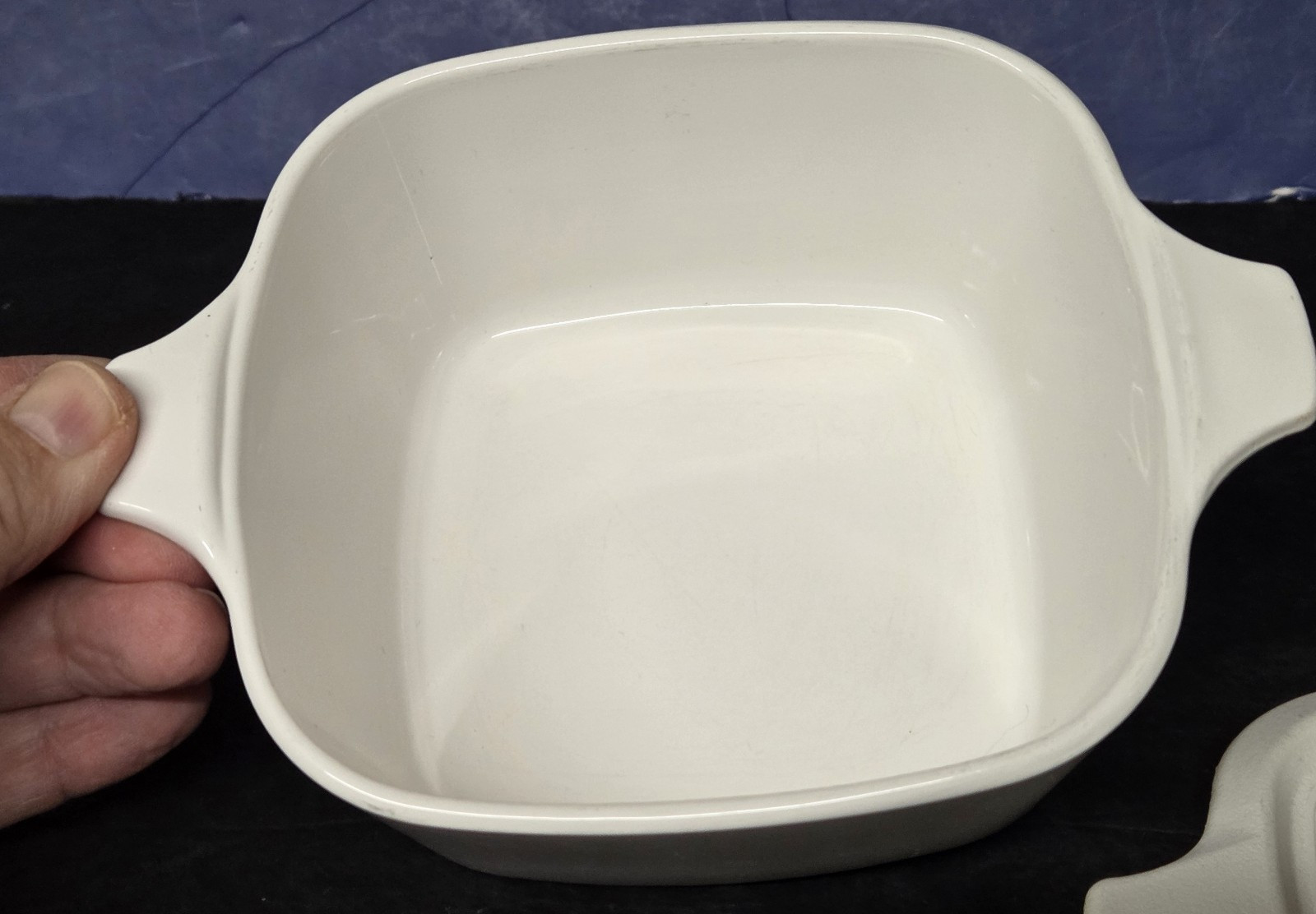 Vintage Corning Ware Cookmates K-PP-43 Small Casserole Dish w/Rubber Snap on Lid