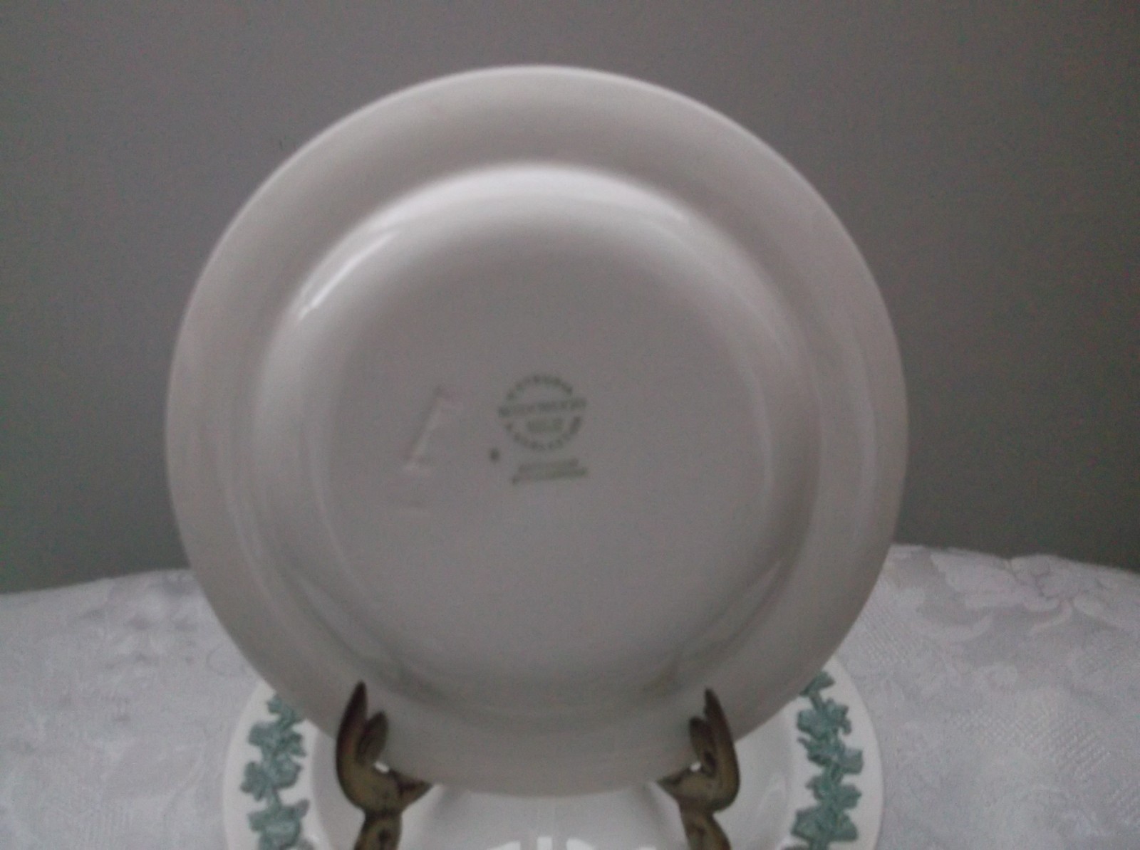 Set of 10 Wedgwood Queensware Celadon(Green) on Cream 6 1/8” Bread Plates