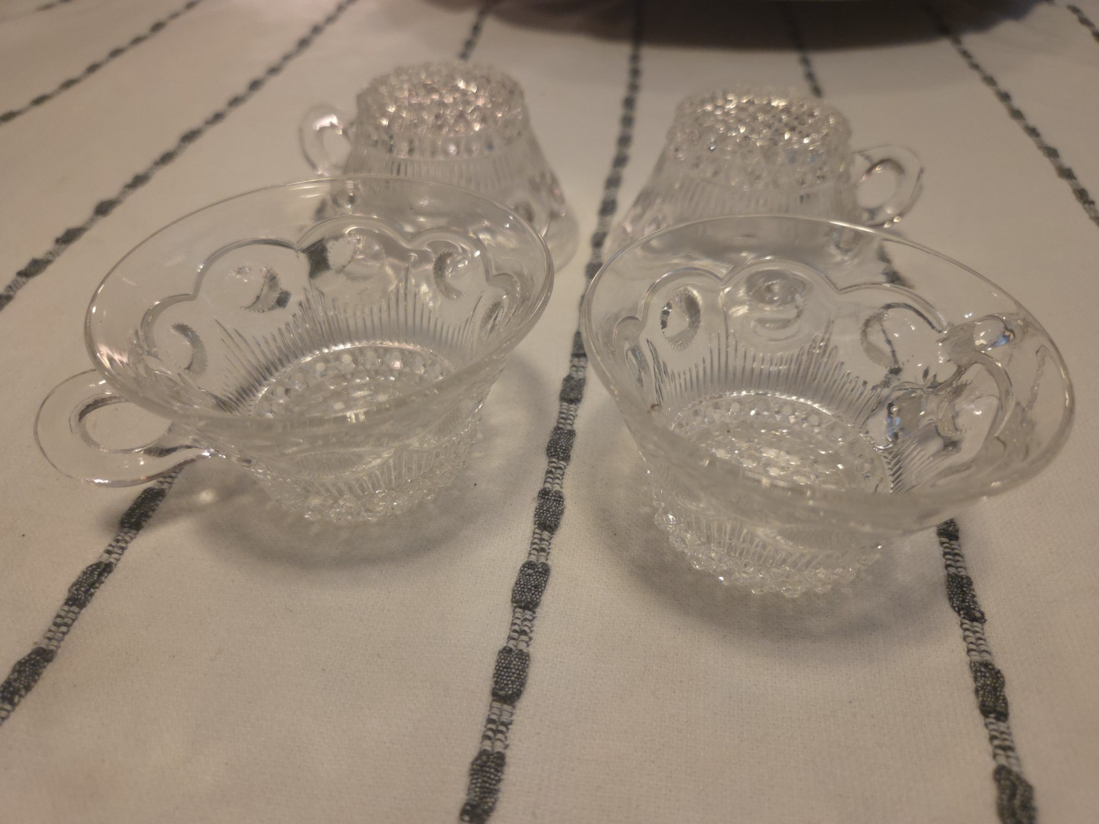 Clear Glass Tea Cup Set Of 4