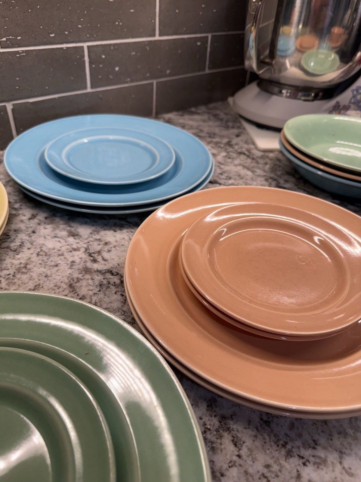 Vtg Universal Cambridge Largo Pastel Dishes Mixed Lot MCM Harlequin