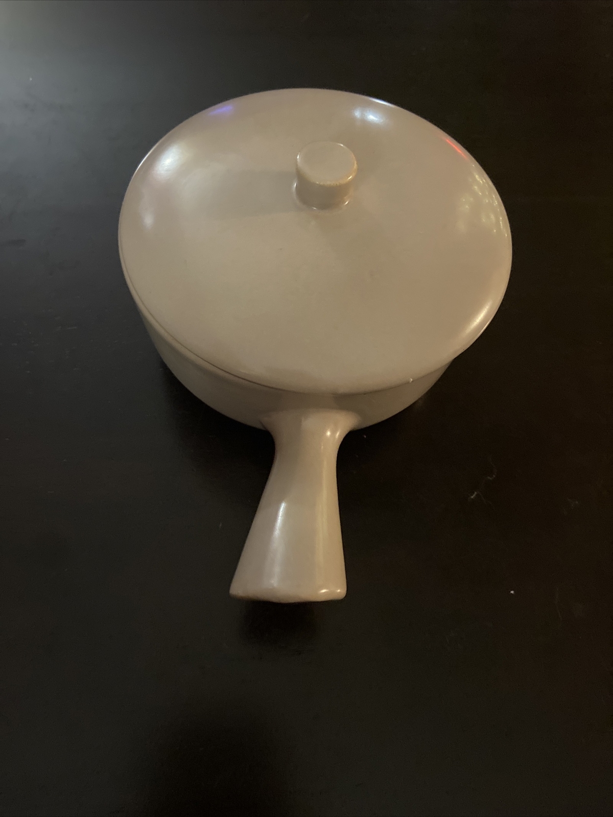 Vintage La Solana Clay Pottery Company Individual Serving Casserole Covered Bowl