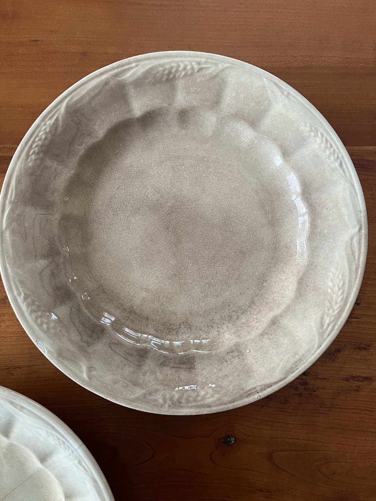 Elsmore And Forster Ironstone China Wheat Plates Lot Of 3