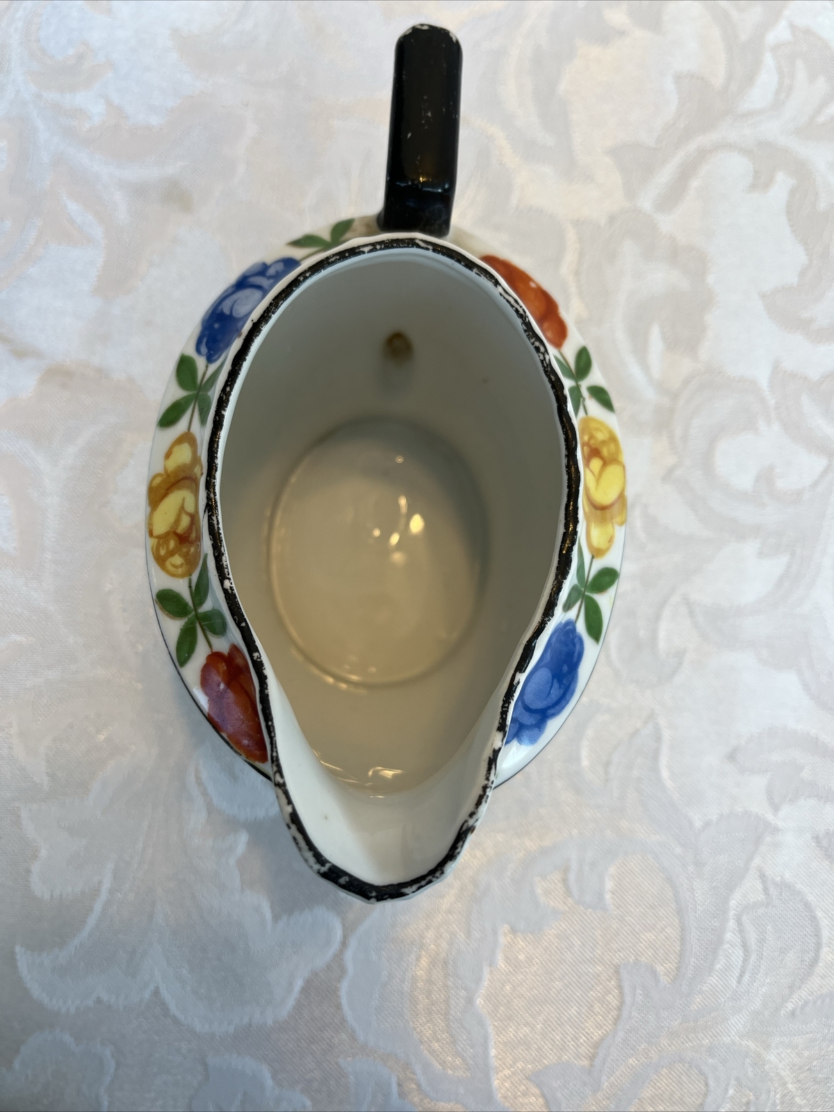 Vintage Schumann Sugar Bowl with Lid And Creamer Marked 16 Germany See Picture