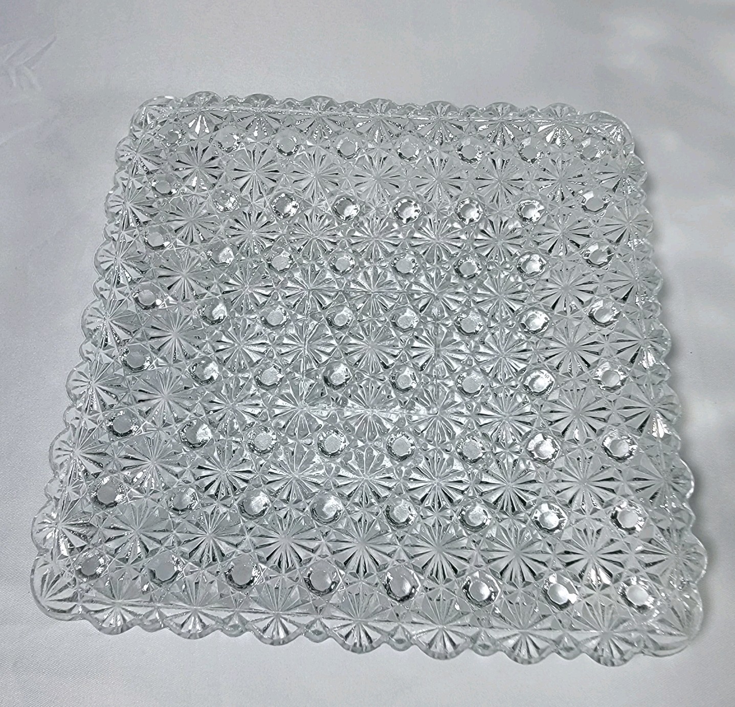 Anchor Hocking Wexford Glassware Lot Bowl Plate Cruet Creamer Candy Dish Vintage