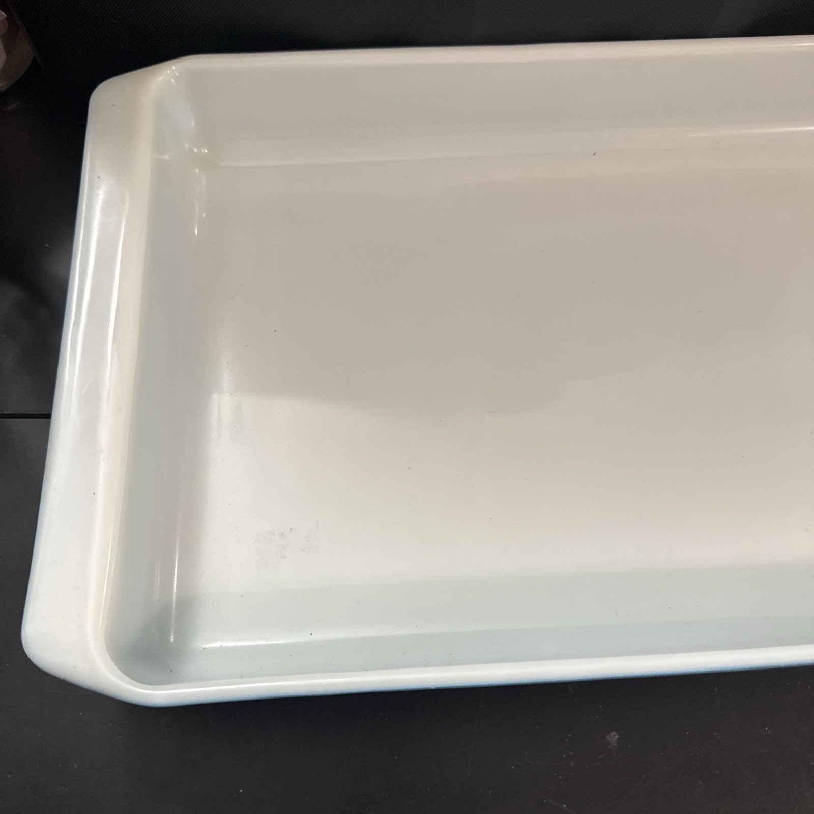 Vintage PYREX Blue Snowflake Garland 933 Lasagna Baking Dish 13.5 x8 3/4 x 1 3/4