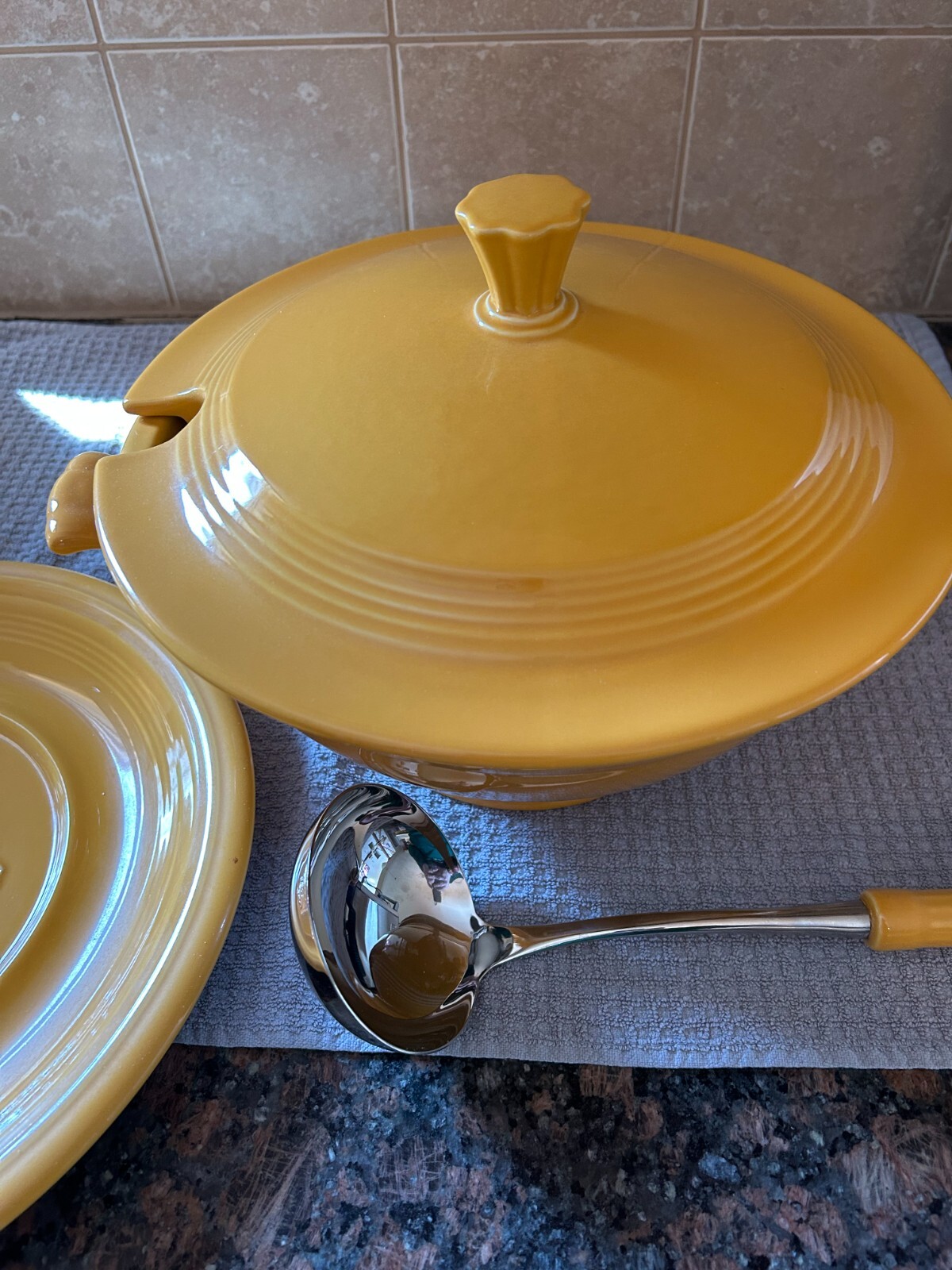 Fiestaware Fiesta Marigold 75th Anniversary Soup Tureen in Box # 1,360/10,000