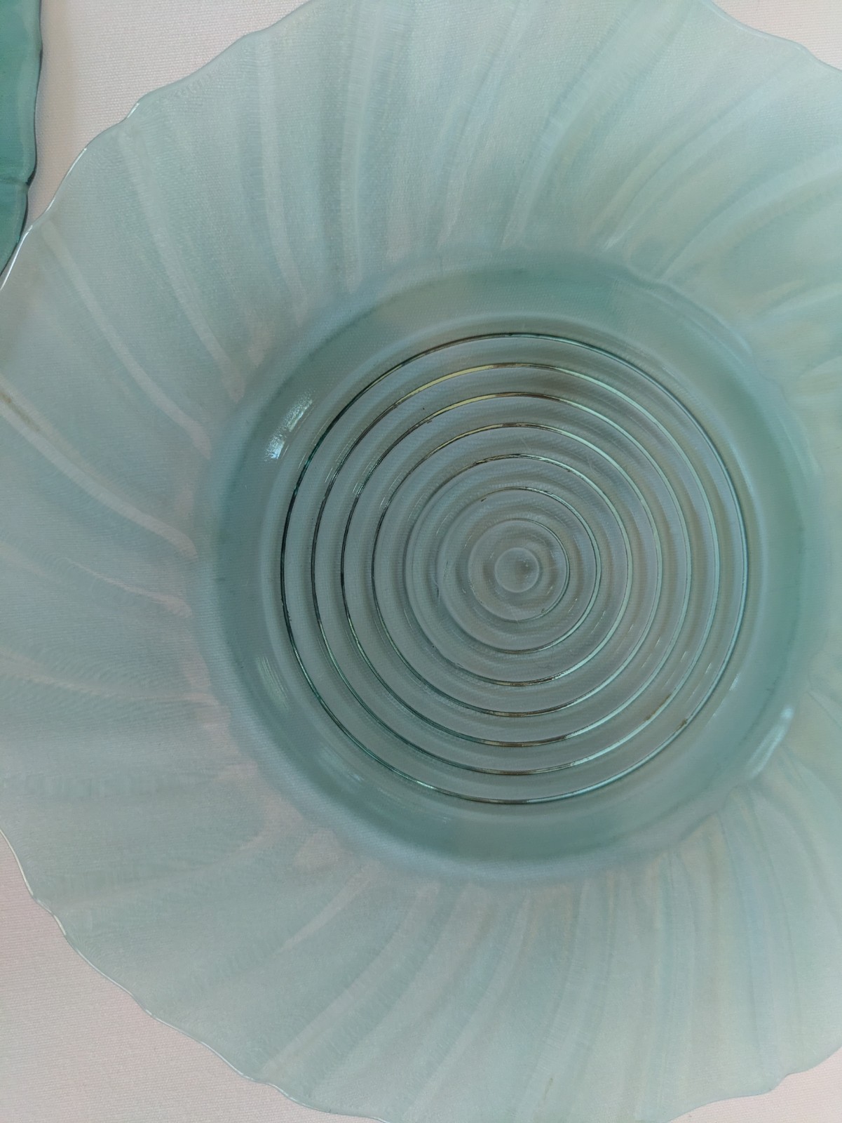 Jeannette Ultramarine Swirl 6.5 in.- 3 Dessert Plates