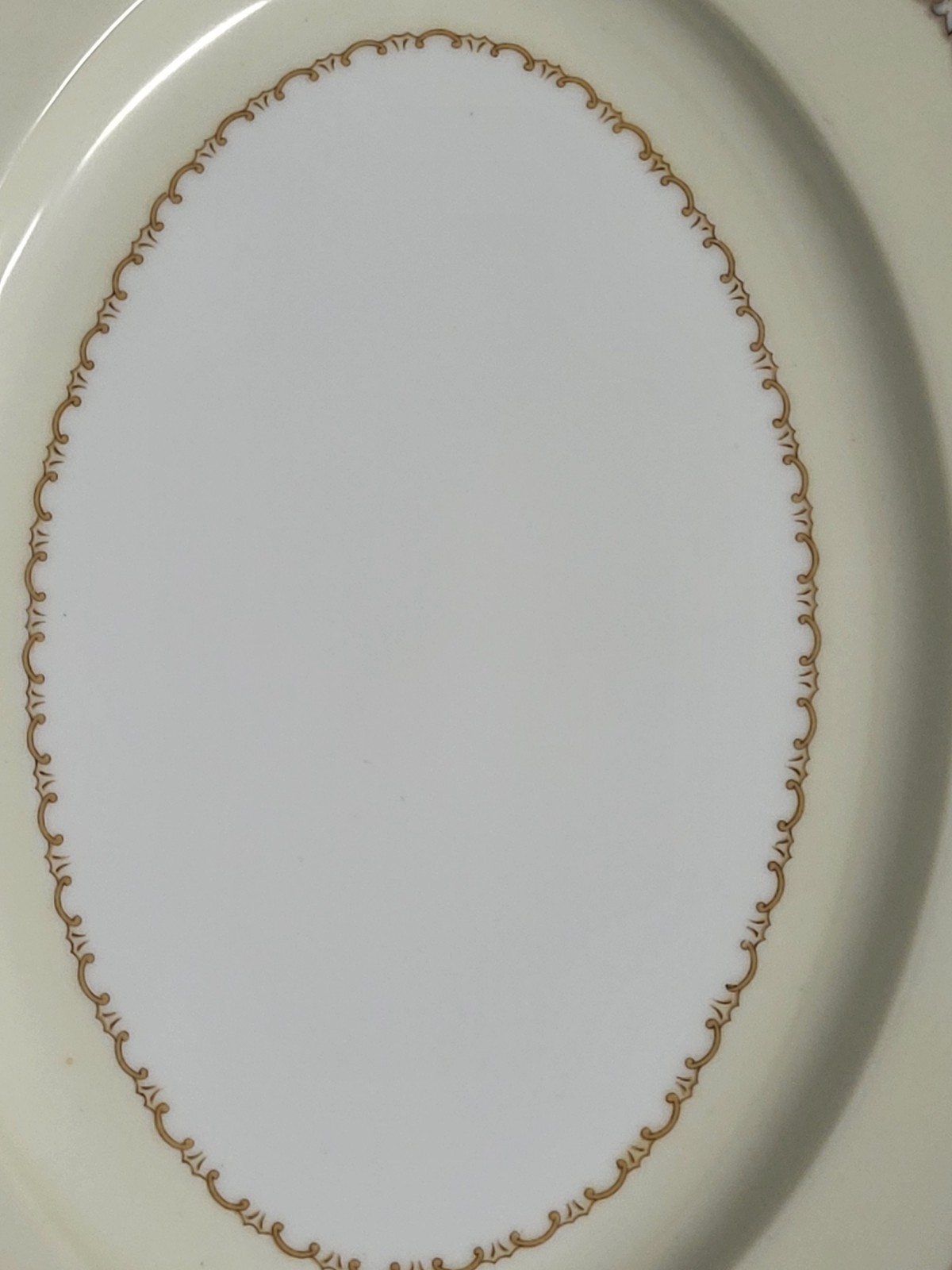 Vintage Noritake Japan M Mark Serving Platter Harmony 3906 Pink Floral Gold Gilt